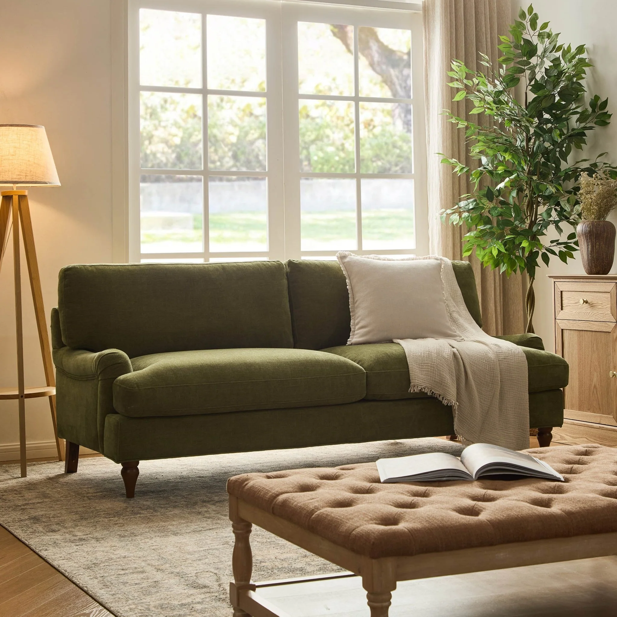 Hampshire 3 Seater Sofa - Chenille Olive