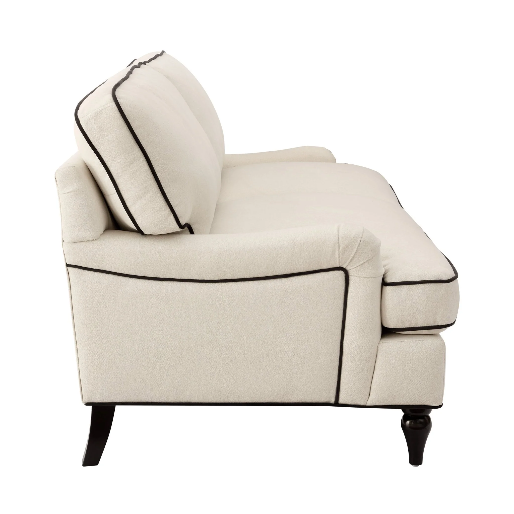Hampshire 3 Seater Sofa - Cream/Black - Image 3