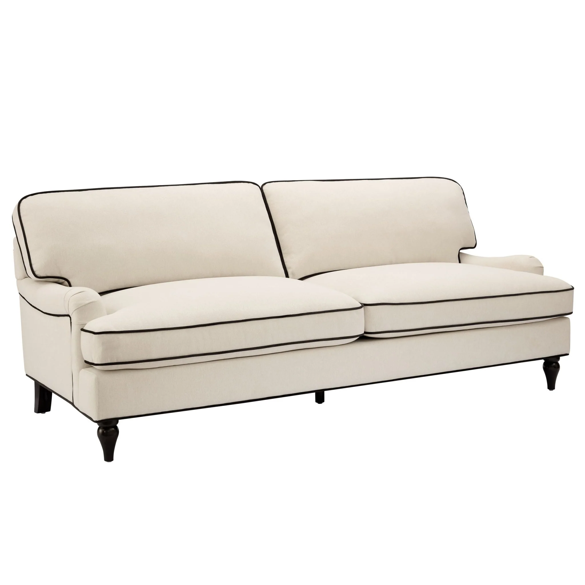 Hampshire 3 Seater Sofa - Cream/Black - Image 4
