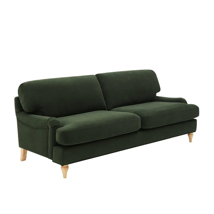 Hampshire 3 Seater Sofa - Dark Olive Green - Image 4