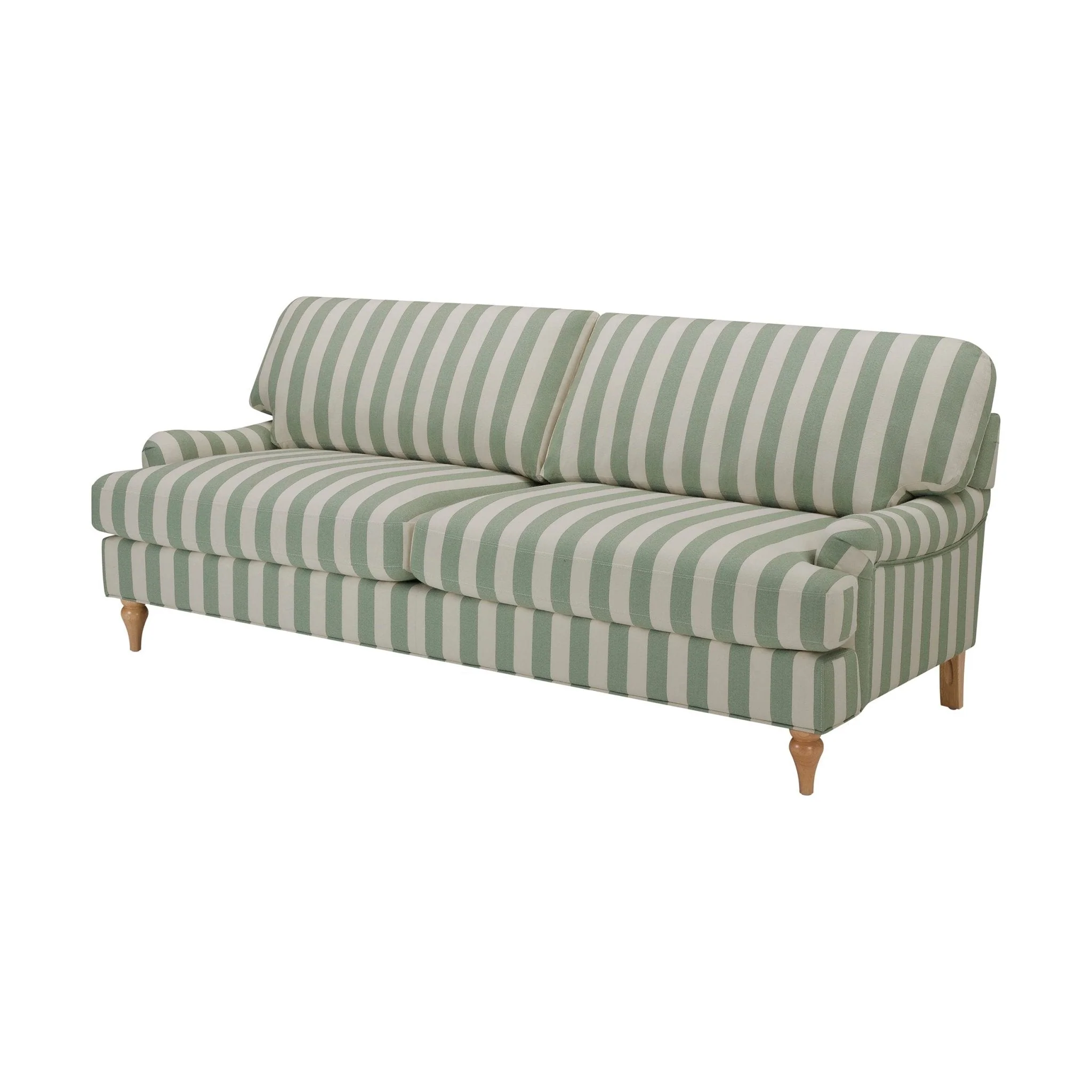 Hampshire 3 Seater Sofa - Green Stripe - Image 3
