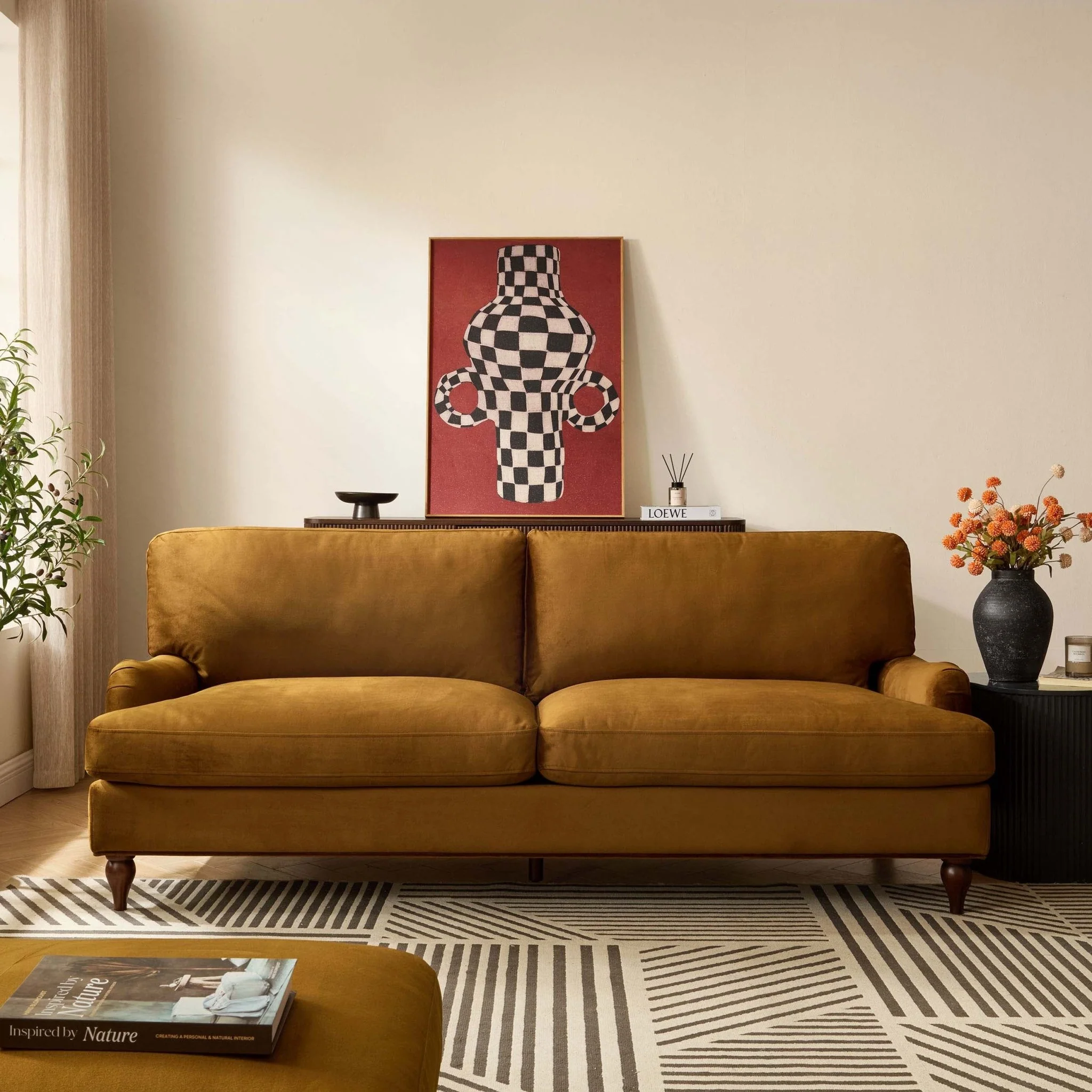 Hampshire 3 Seater Sofa - Muted Gold