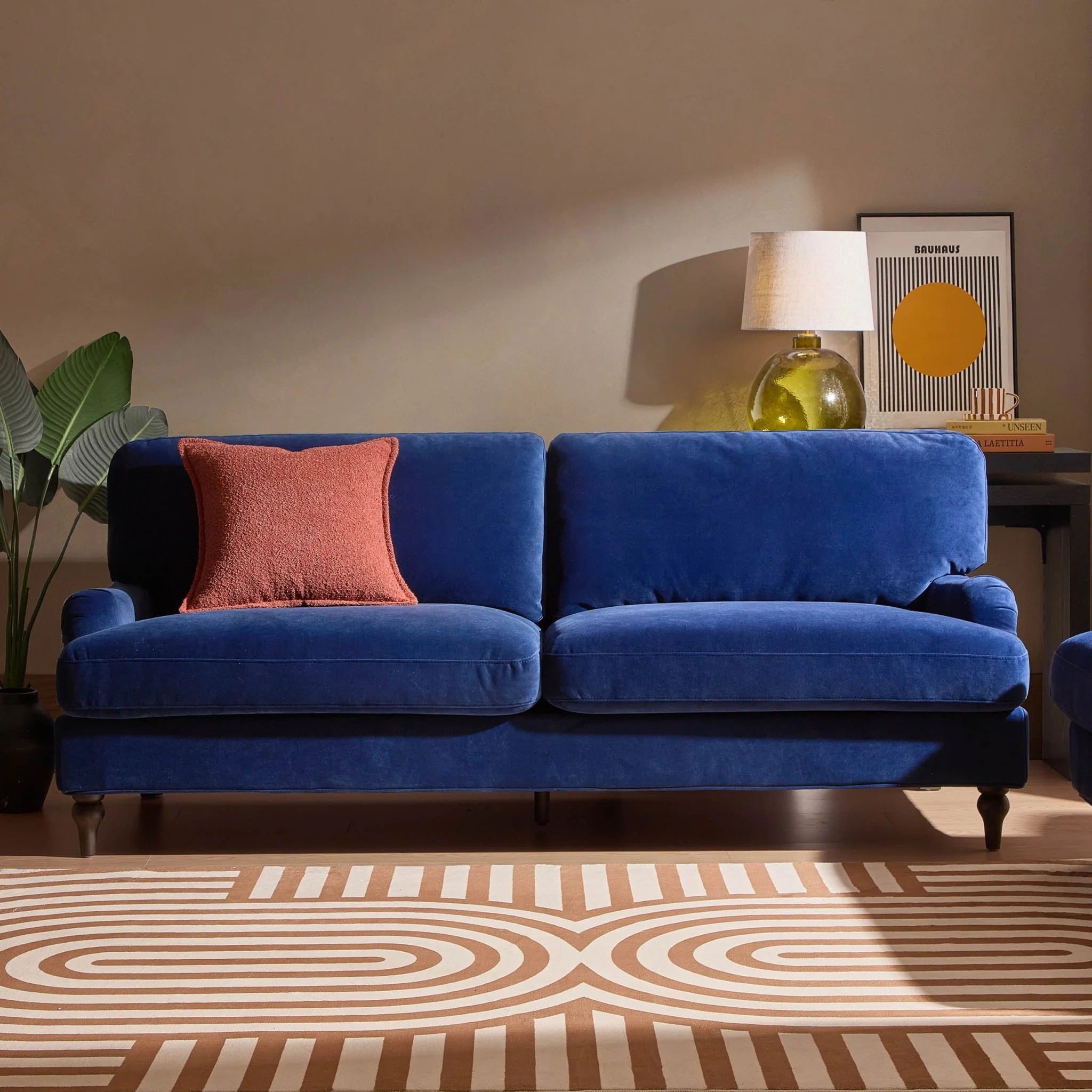 Hampshire 3 Seater Sofa - Royal Blue - Image 2