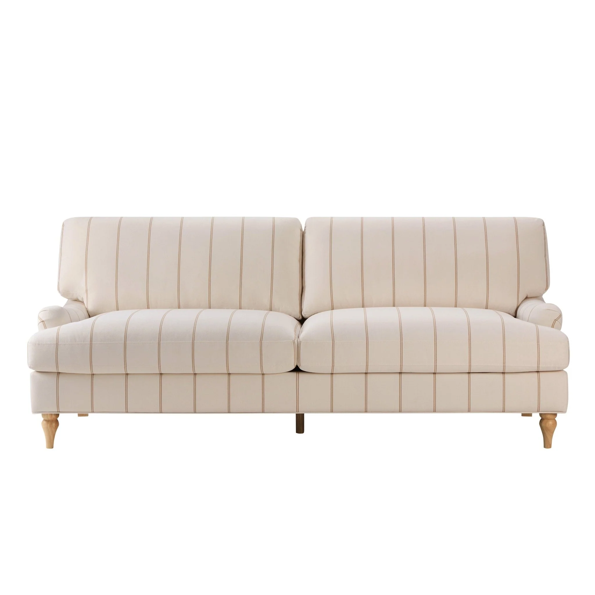 Hampshire 3 Seater Sofa - Thin Natural Stripe - Image 5