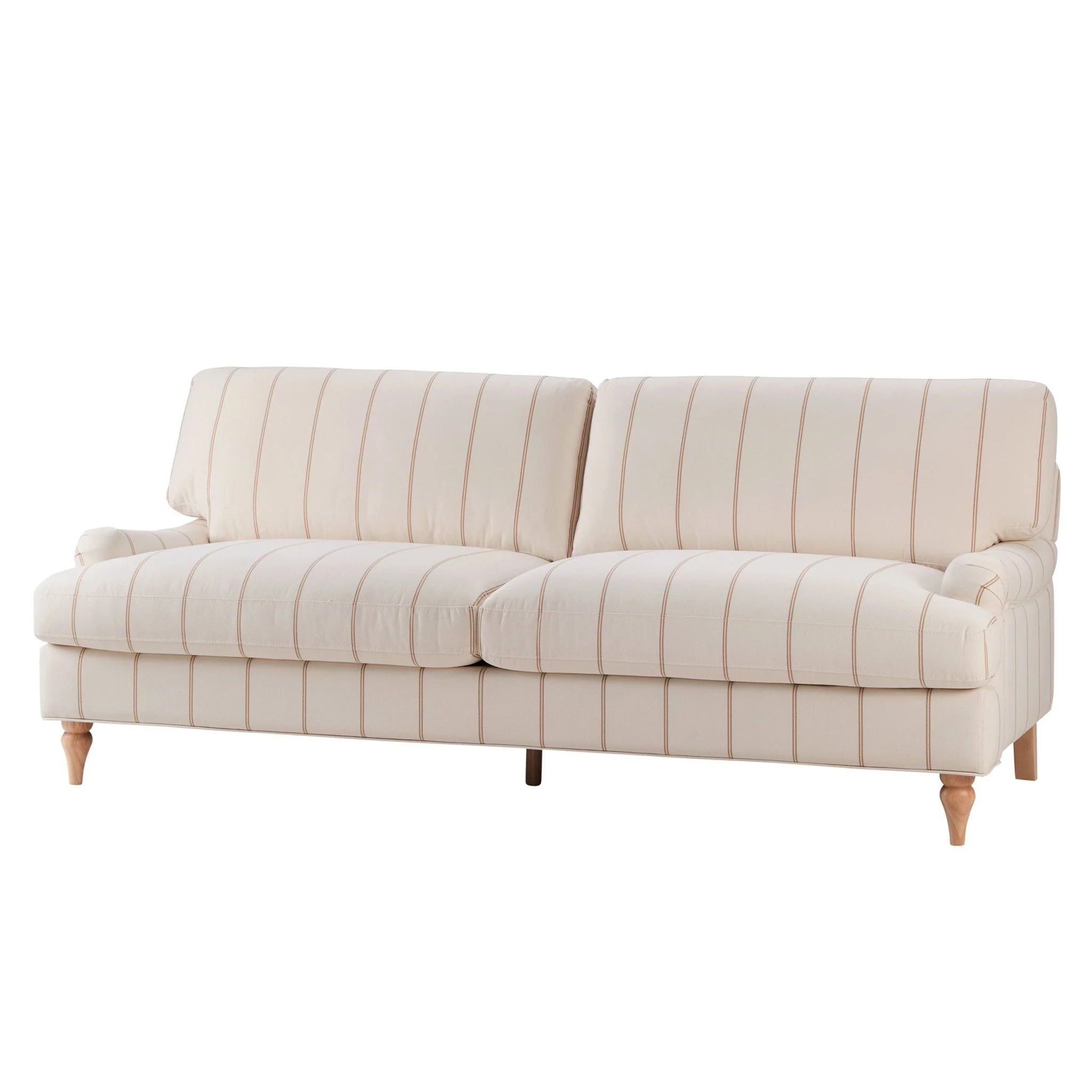 Hampshire 3 Seater Sofa - Thin Natural Stripe - Image 6