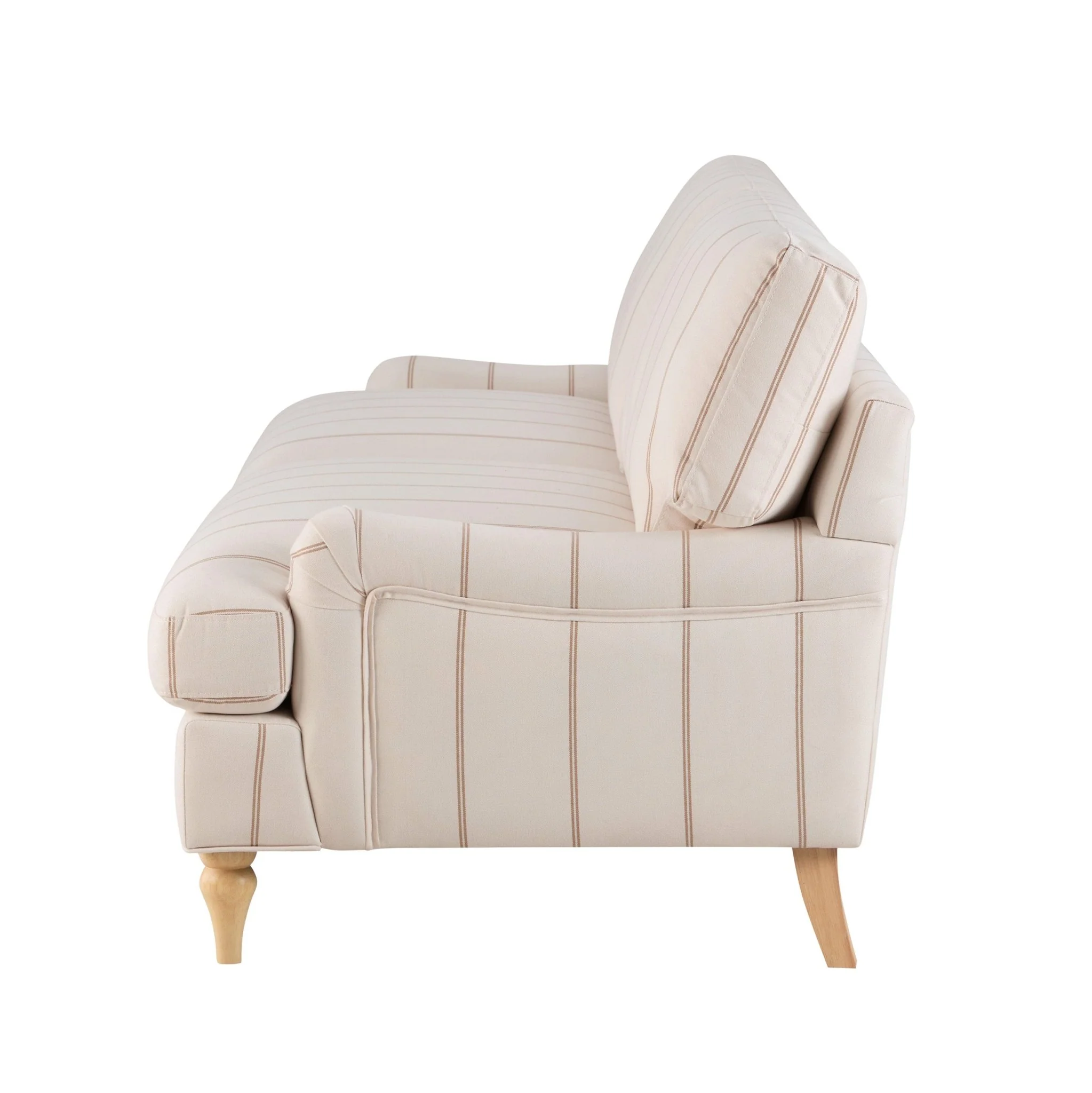 Hampshire 3 Seater Sofa - Thin Natural Stripe - Image 8