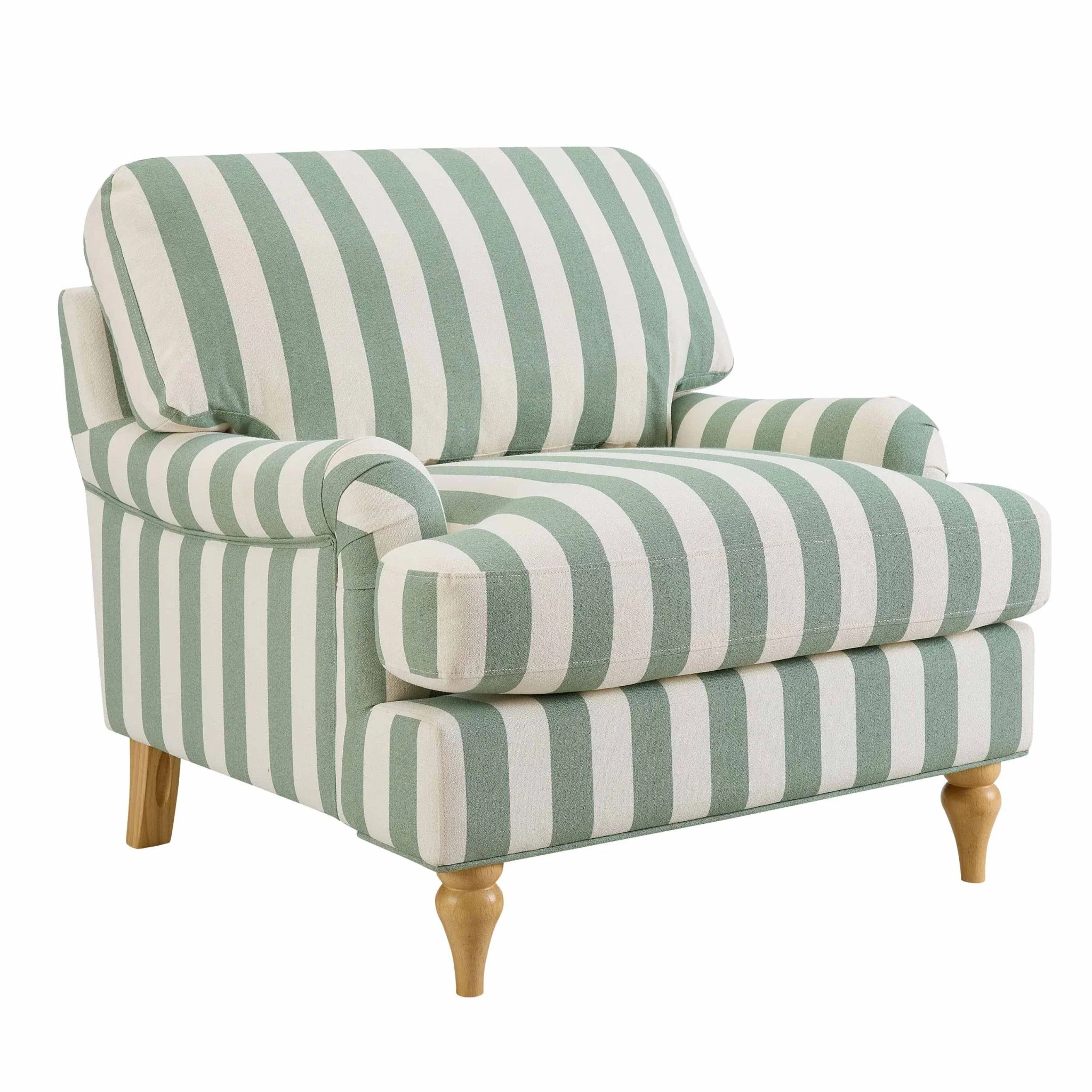 Hampshire Armchair - Green Stripe - Image 3