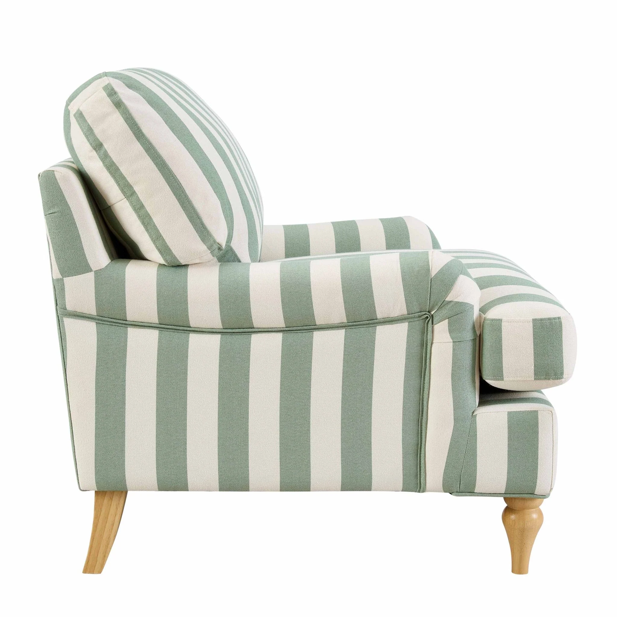 Hampshire Armchair - Green Stripe - Image 4