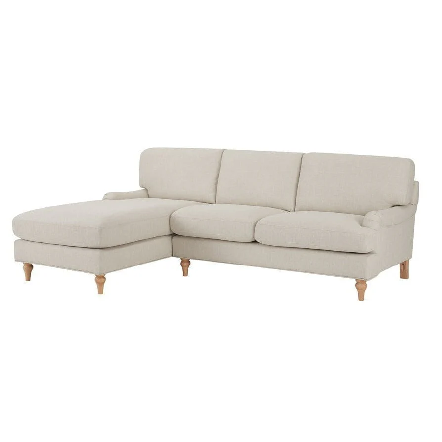 Hampshire Left Hand Chaise Sofa - Beige - Image 3