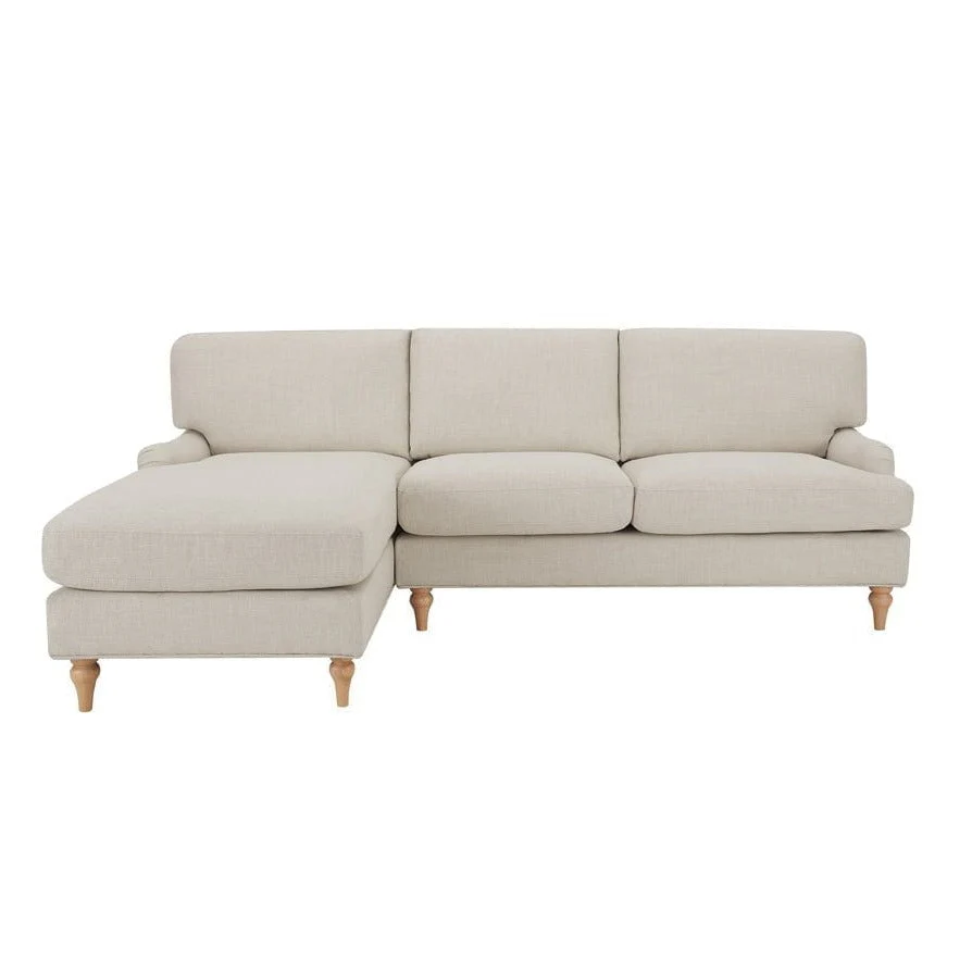 Hampshire Left Hand Chaise Sofa - Beige - Image 5