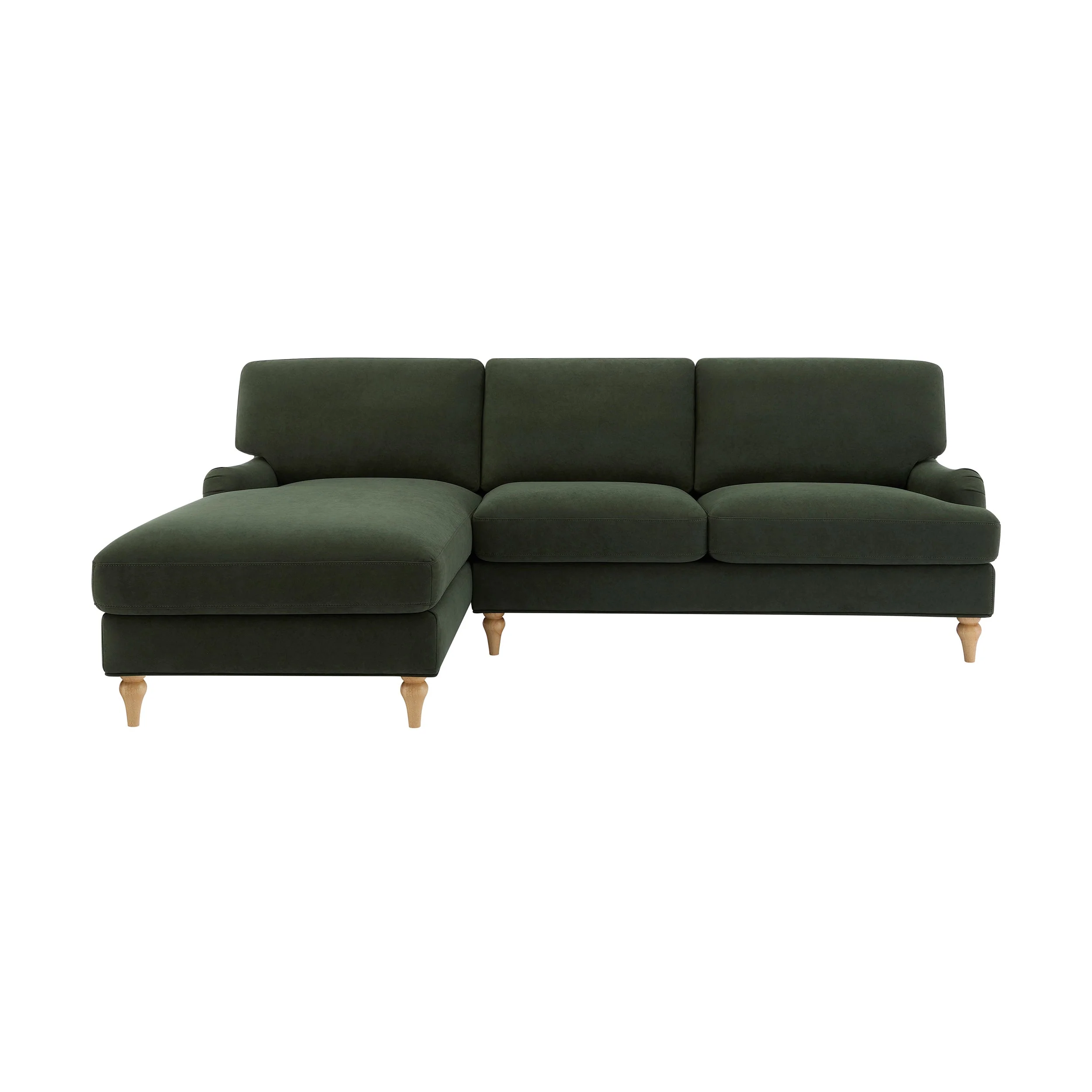 Hampshire Left Hand Chaise Sofa - Dark Olive - Image 4