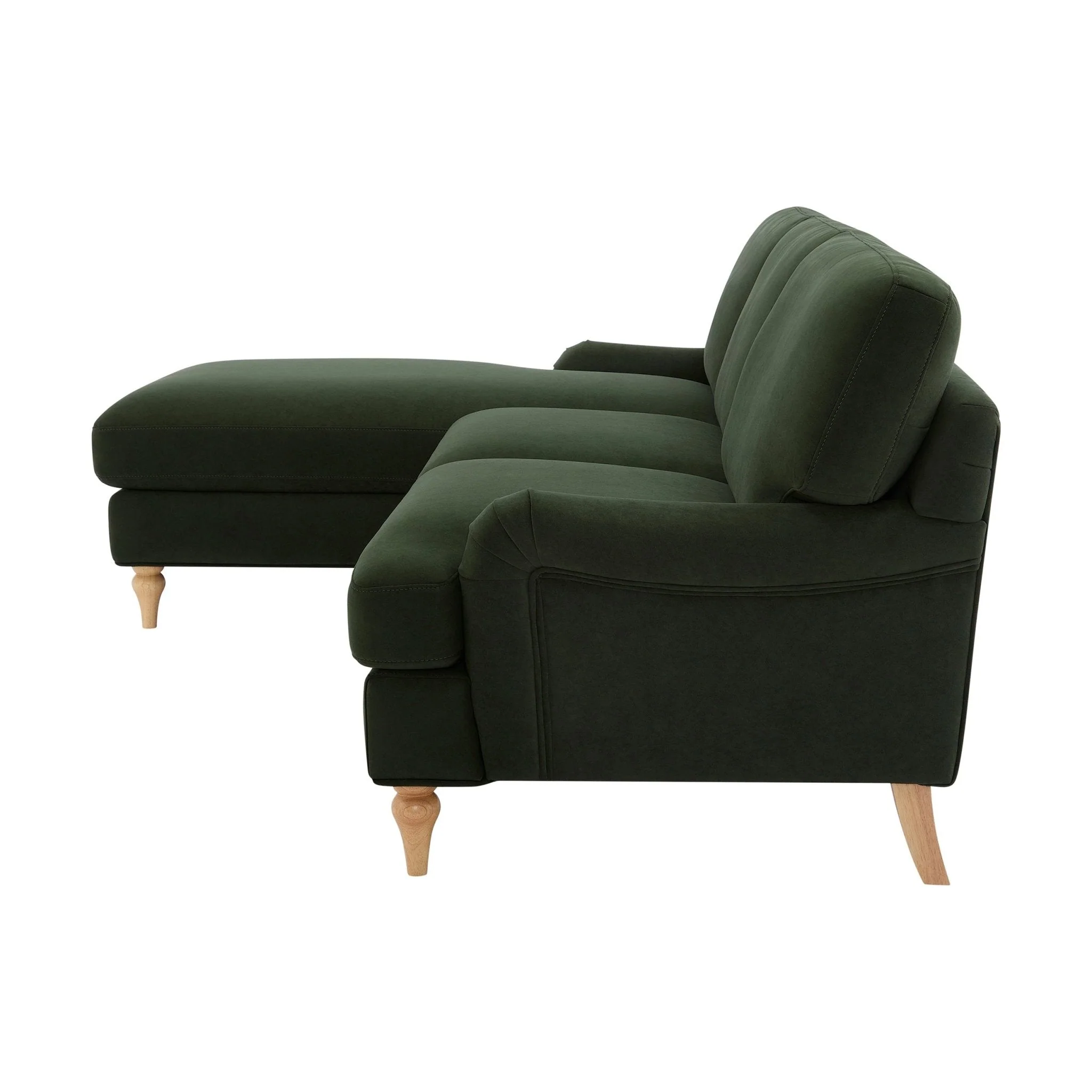 Hampshire Left Hand Chaise Sofa - Dark Olive - Image 5