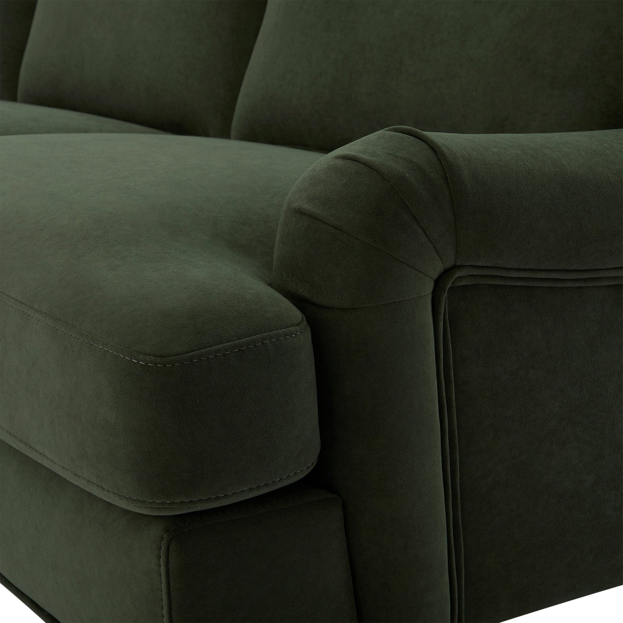 Hampshire Left Hand Chaise Sofa - Dark Olive - Image 6