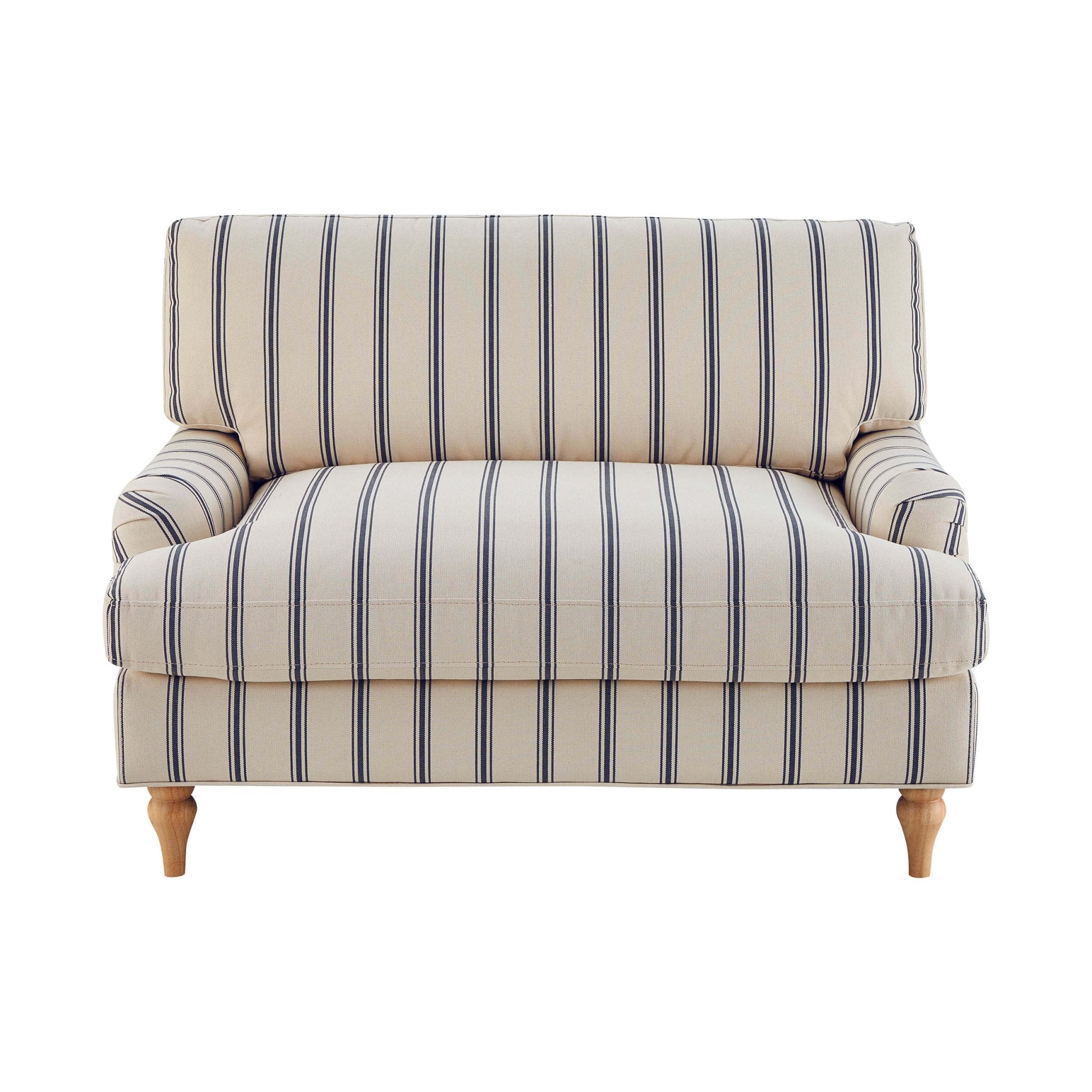 Hampshire Loveseat - Blue Stripe - Image 3
