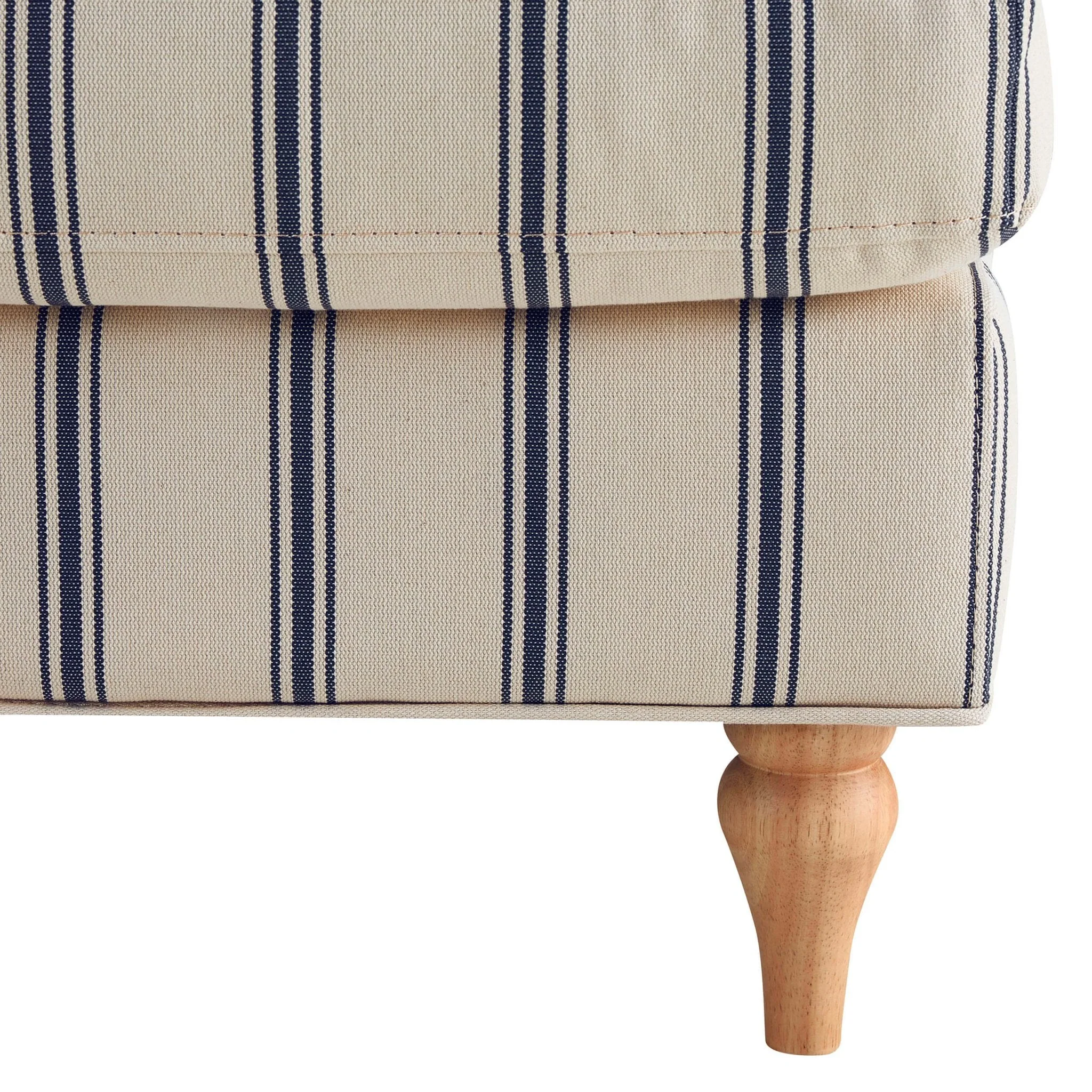 Hampshire Loveseat - Blue Stripe - Image 7