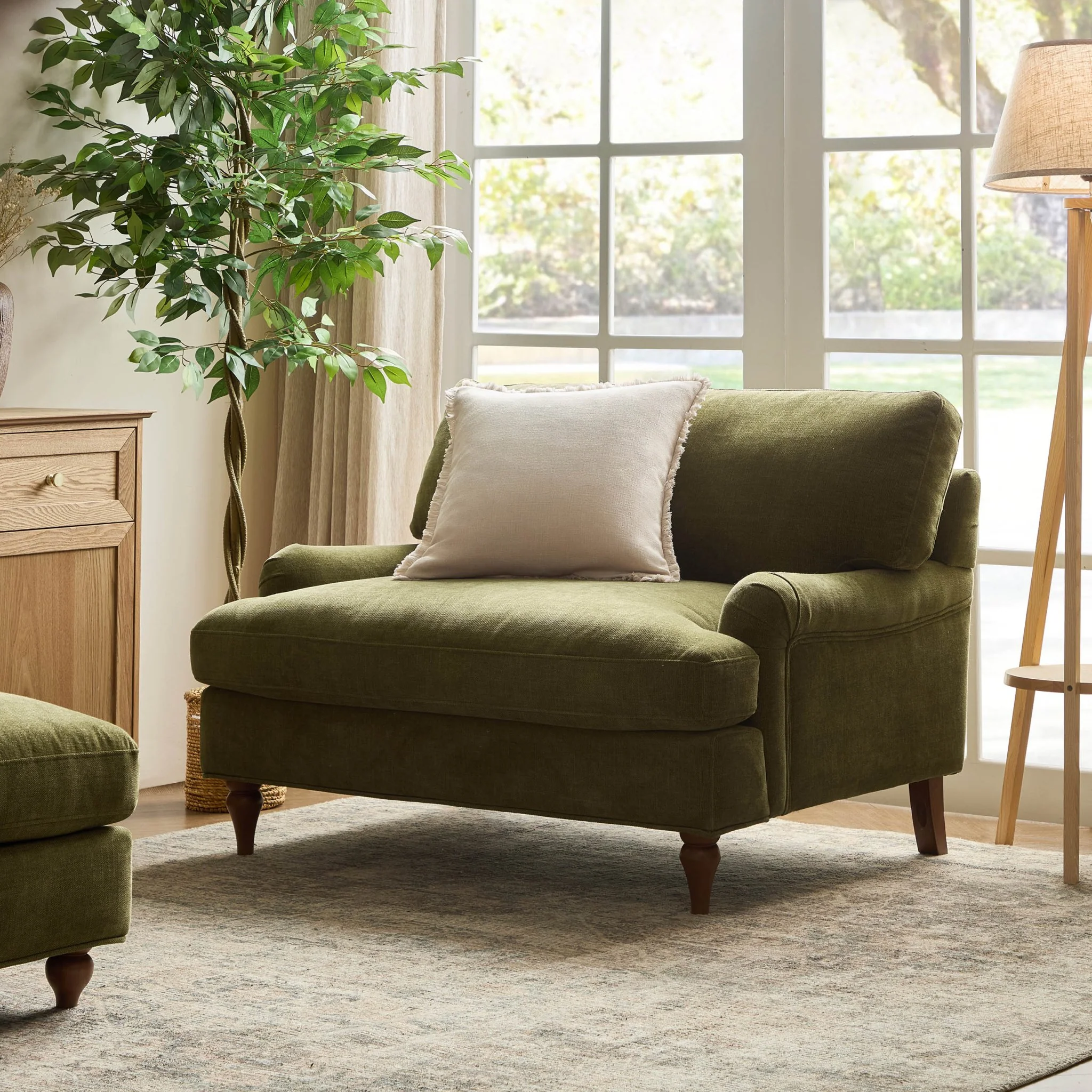 Hampshire Loveseat - Chenille Olive