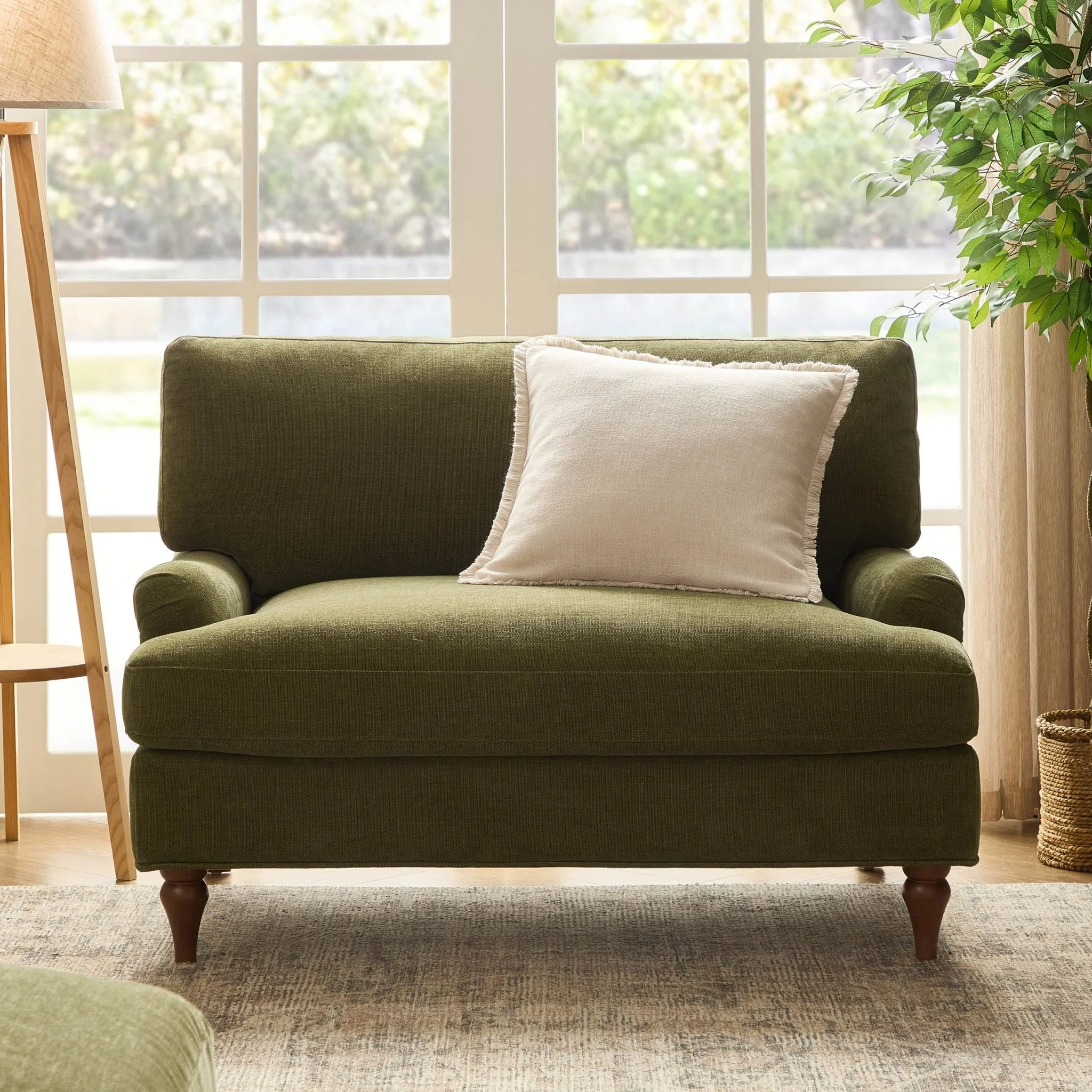 Hampshire Loveseat - Chenille Olive - Image 2