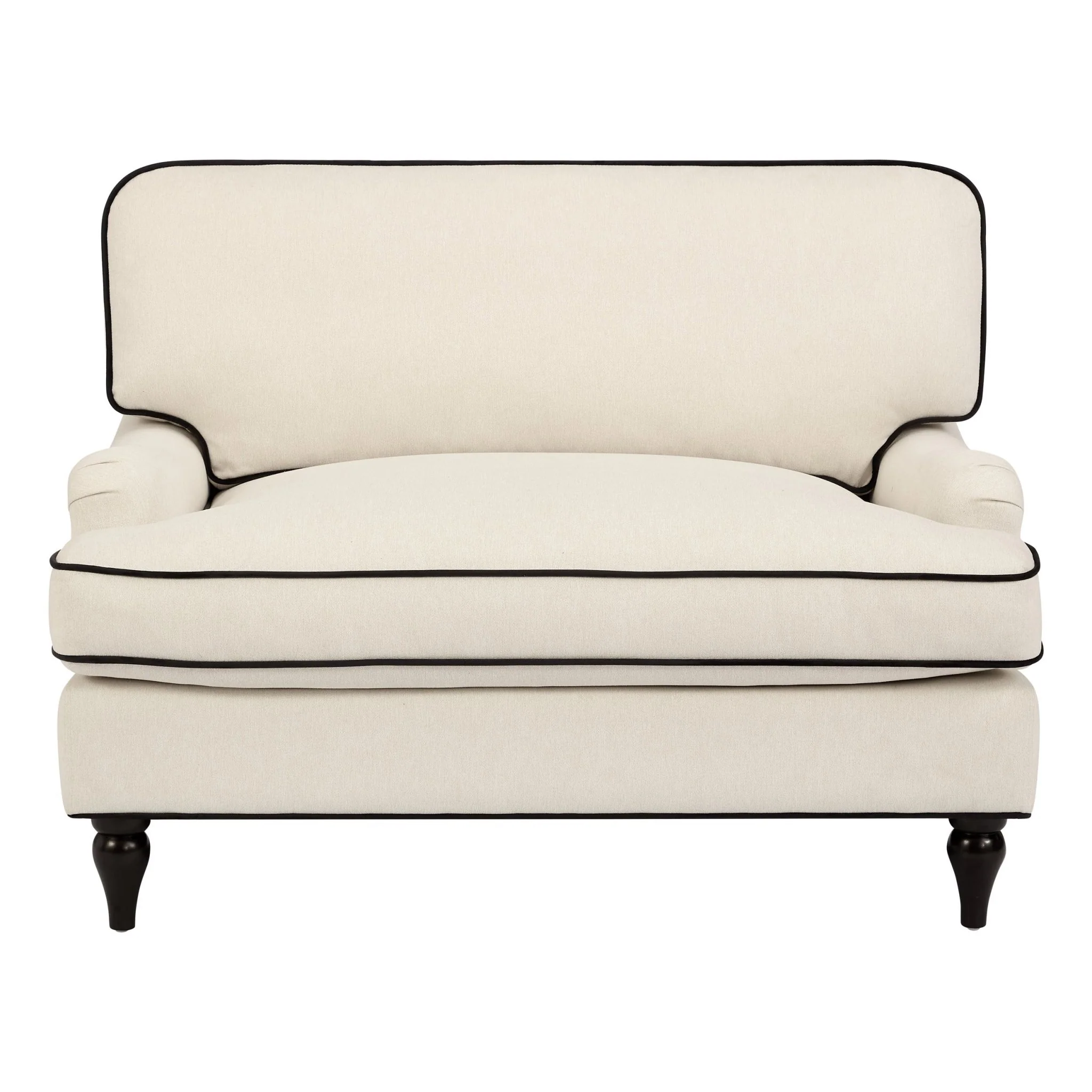 Hampshire Loveseat - Cream/Black - Image 3
