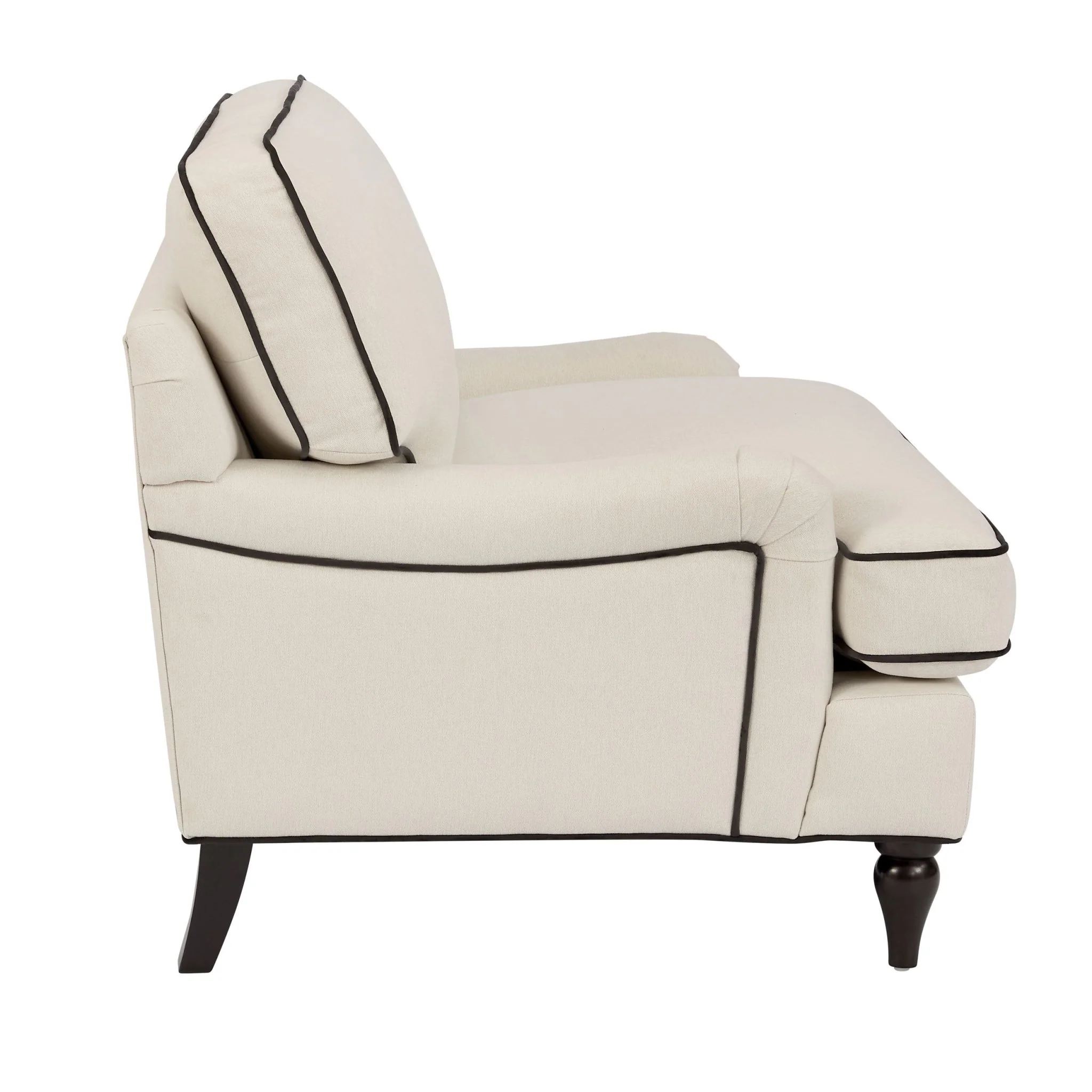 Hampshire Loveseat - Cream/Black - Image 5