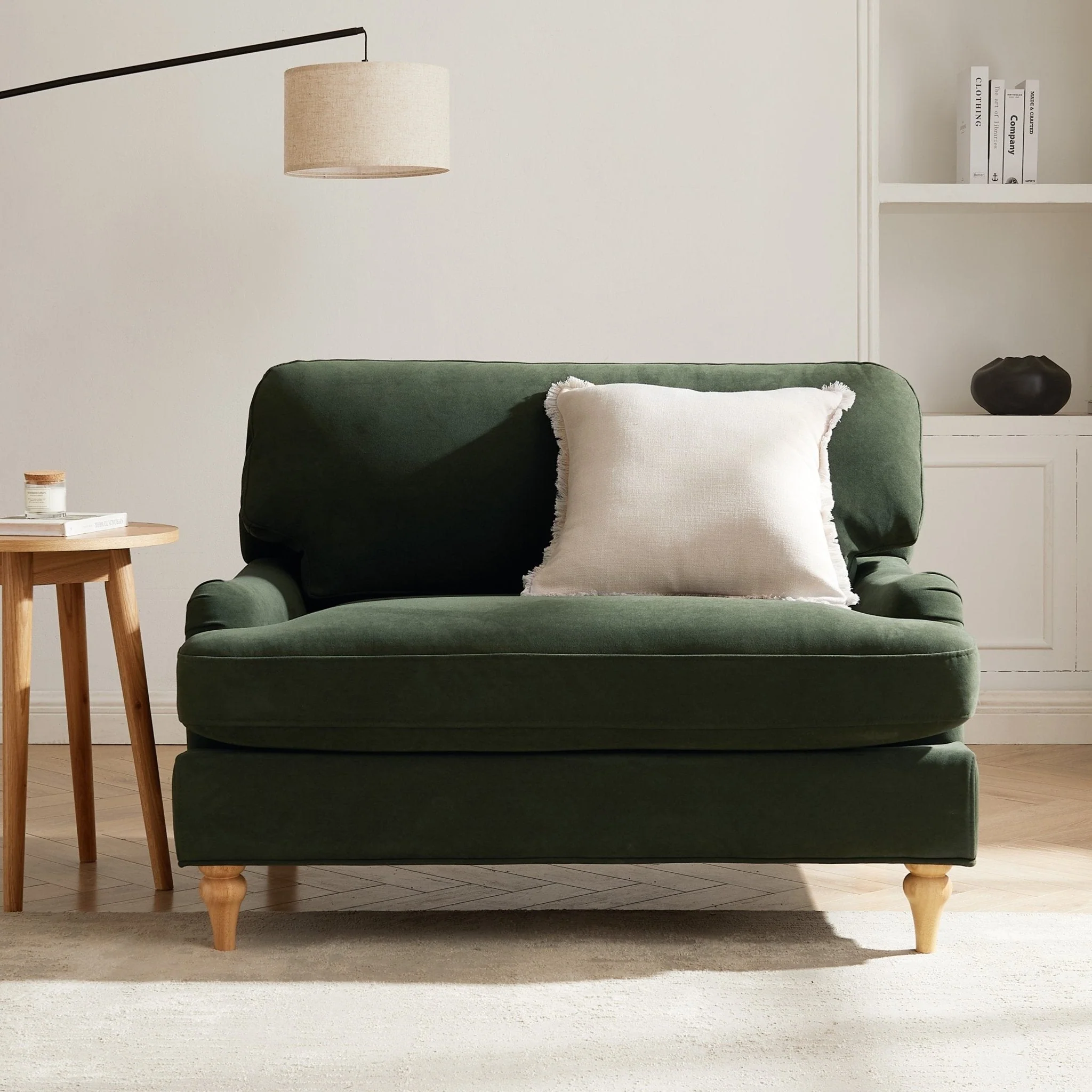 Hampshire Loveseat - Dark Olive Green - Image 3
