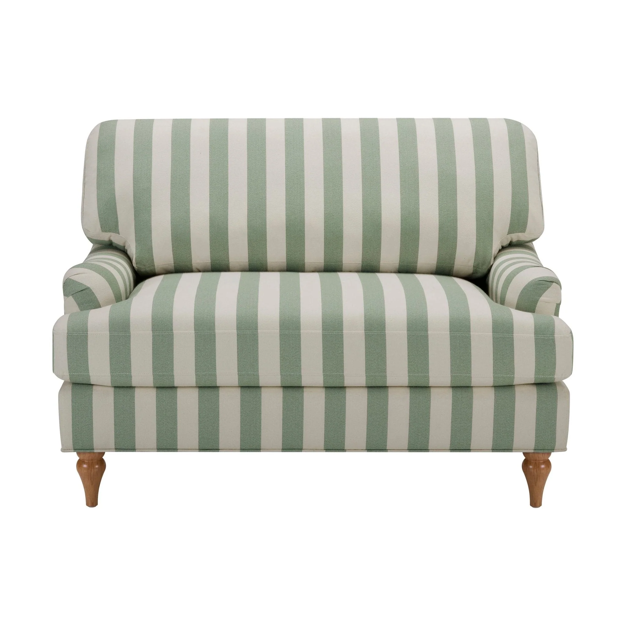 Hampshire Loveseat - Green Stripe - Image 4