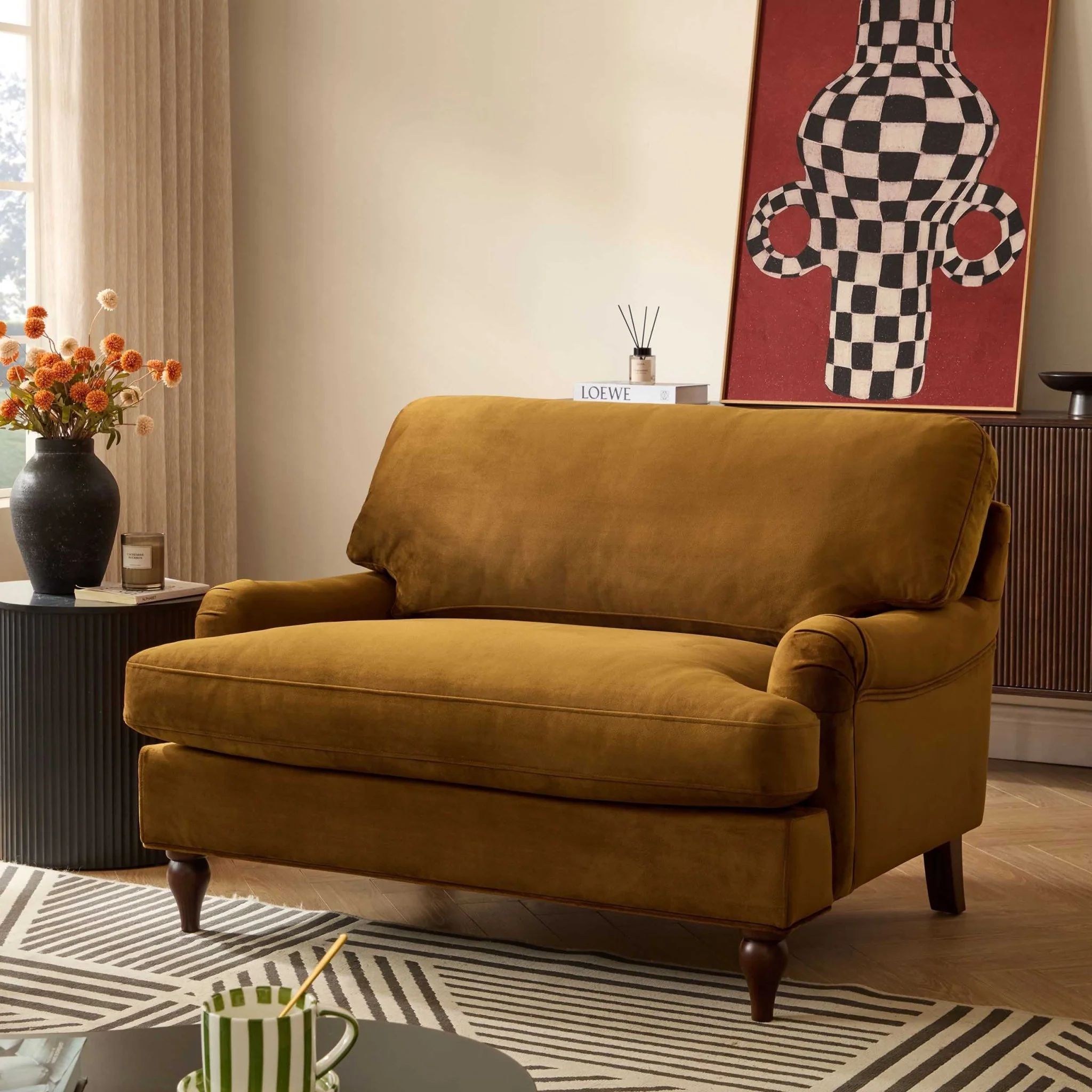 Hampshire Loveseat - Muted Gold