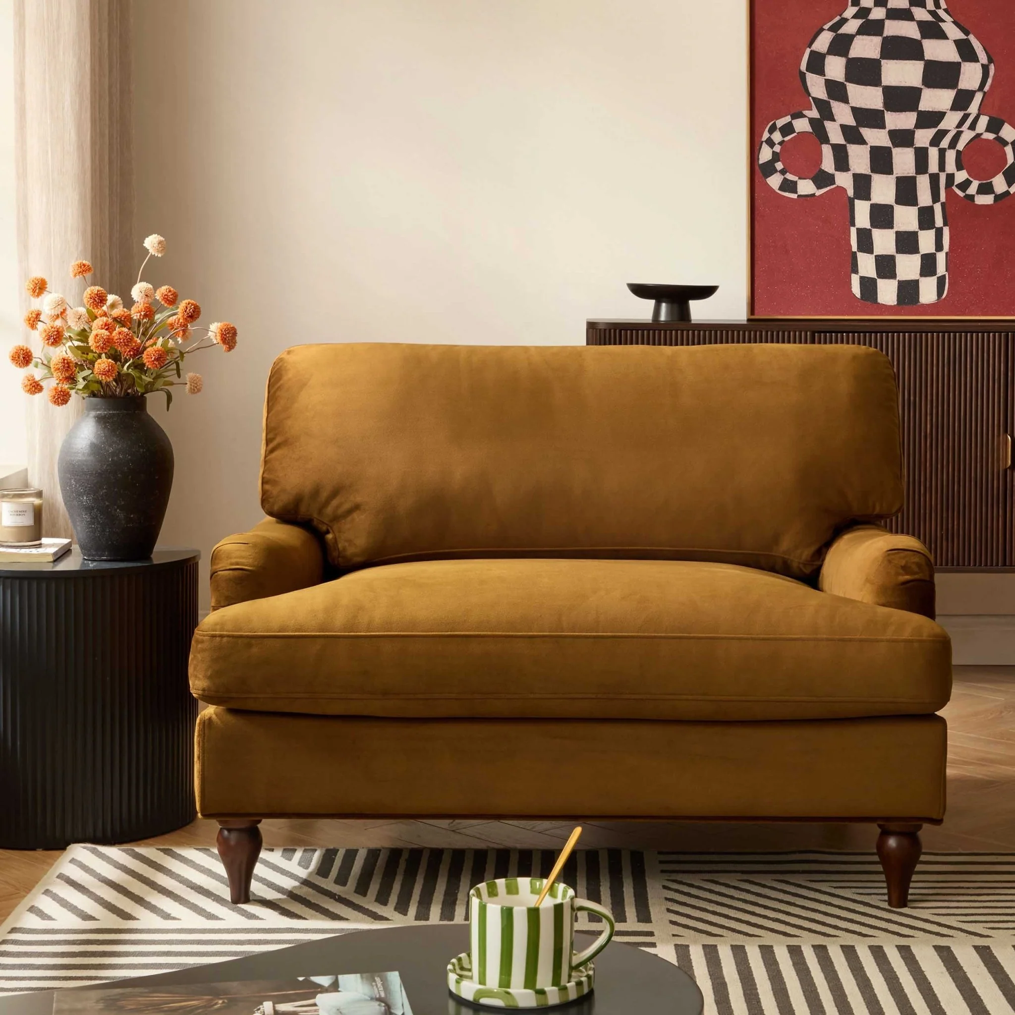 Hampshire Loveseat - Muted Gold - Image 2