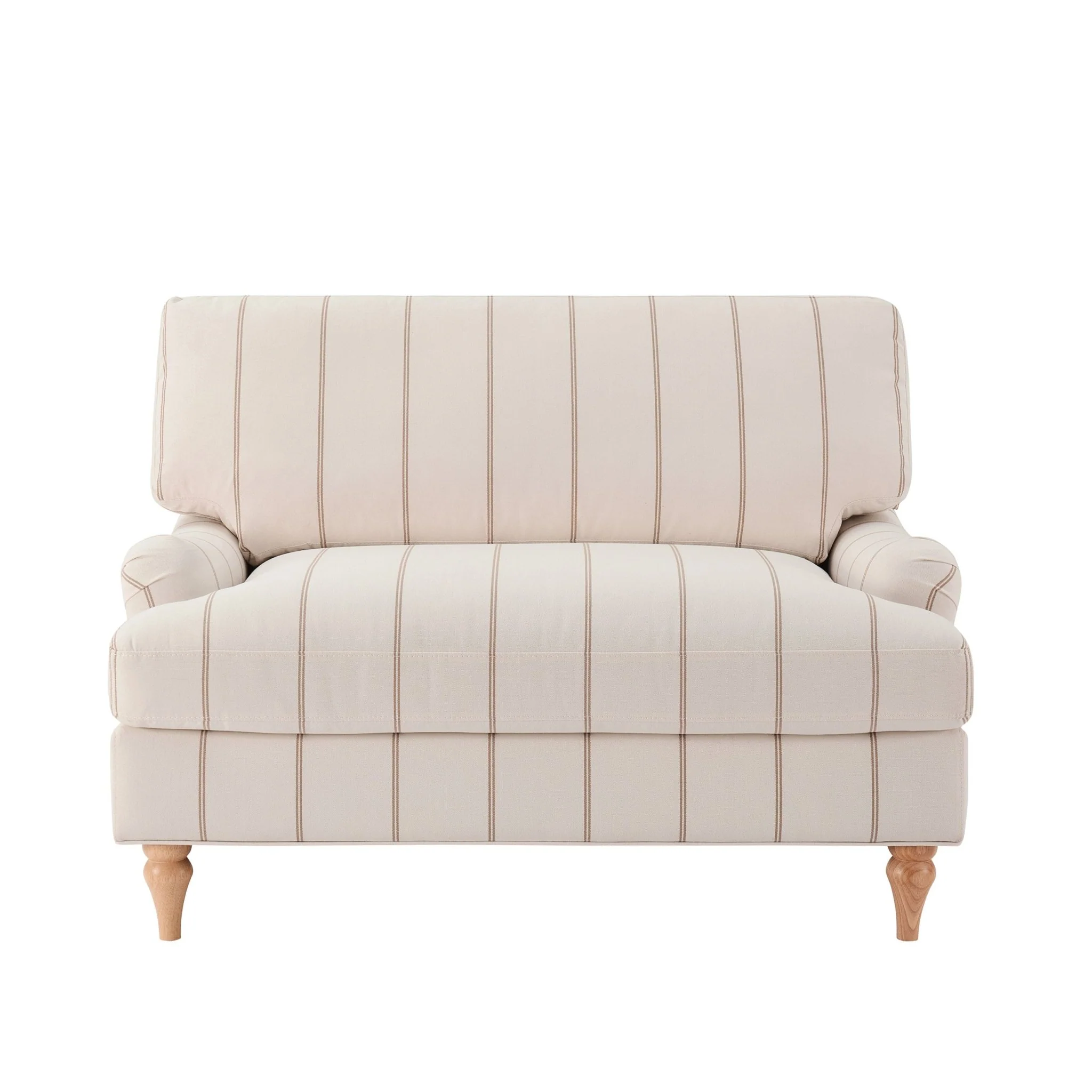 Hampshire Loveseat - Thin Natural Stripe - Image 3
