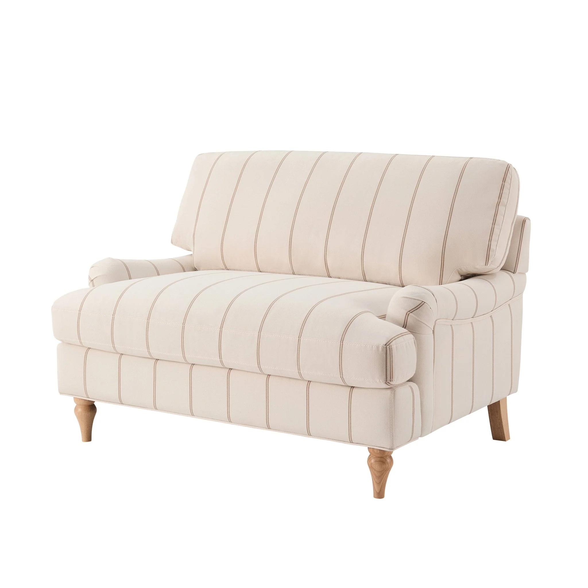 Hampshire Loveseat - Thin Natural Stripe - Image 4