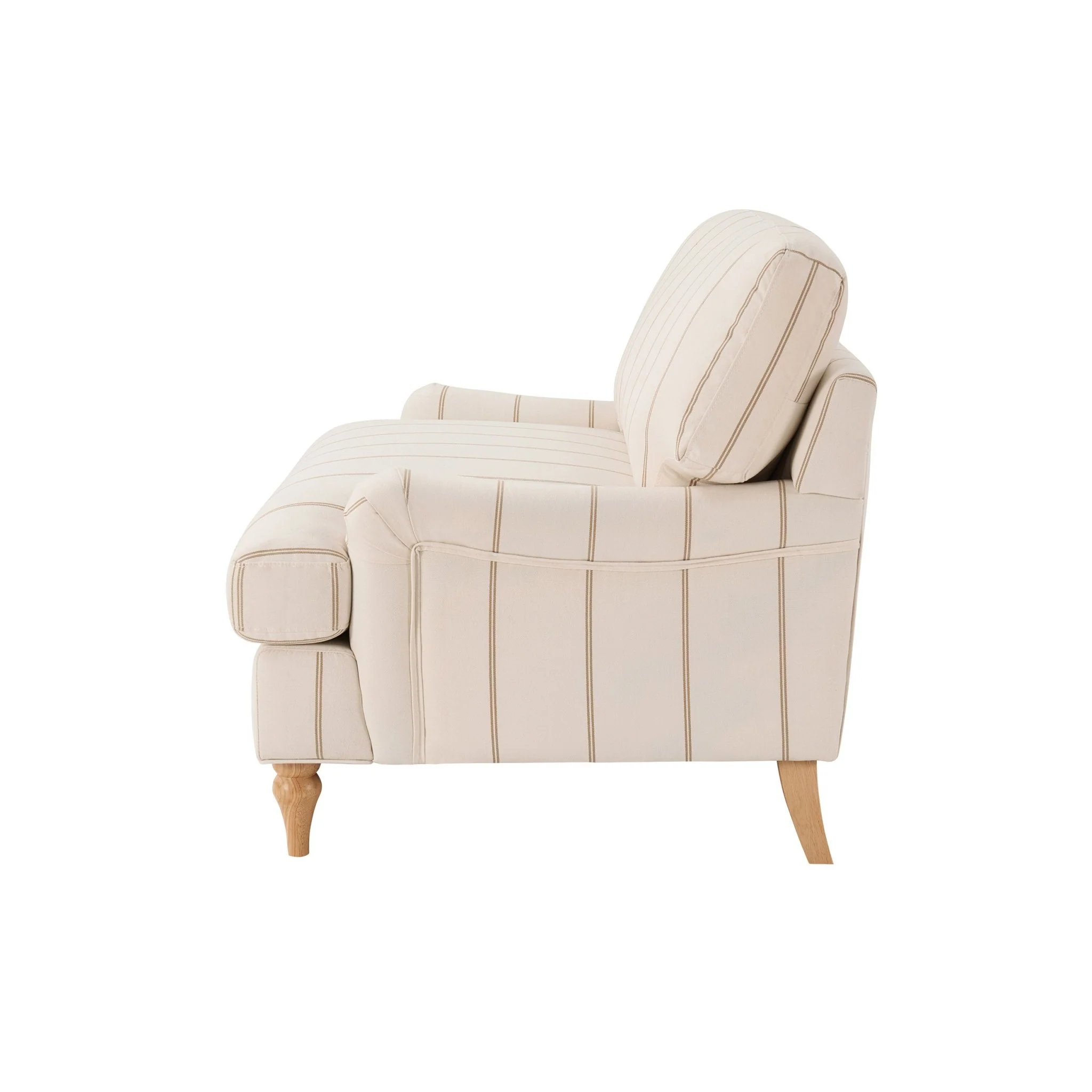 Hampshire Loveseat - Thin Natural Stripe - Image 6