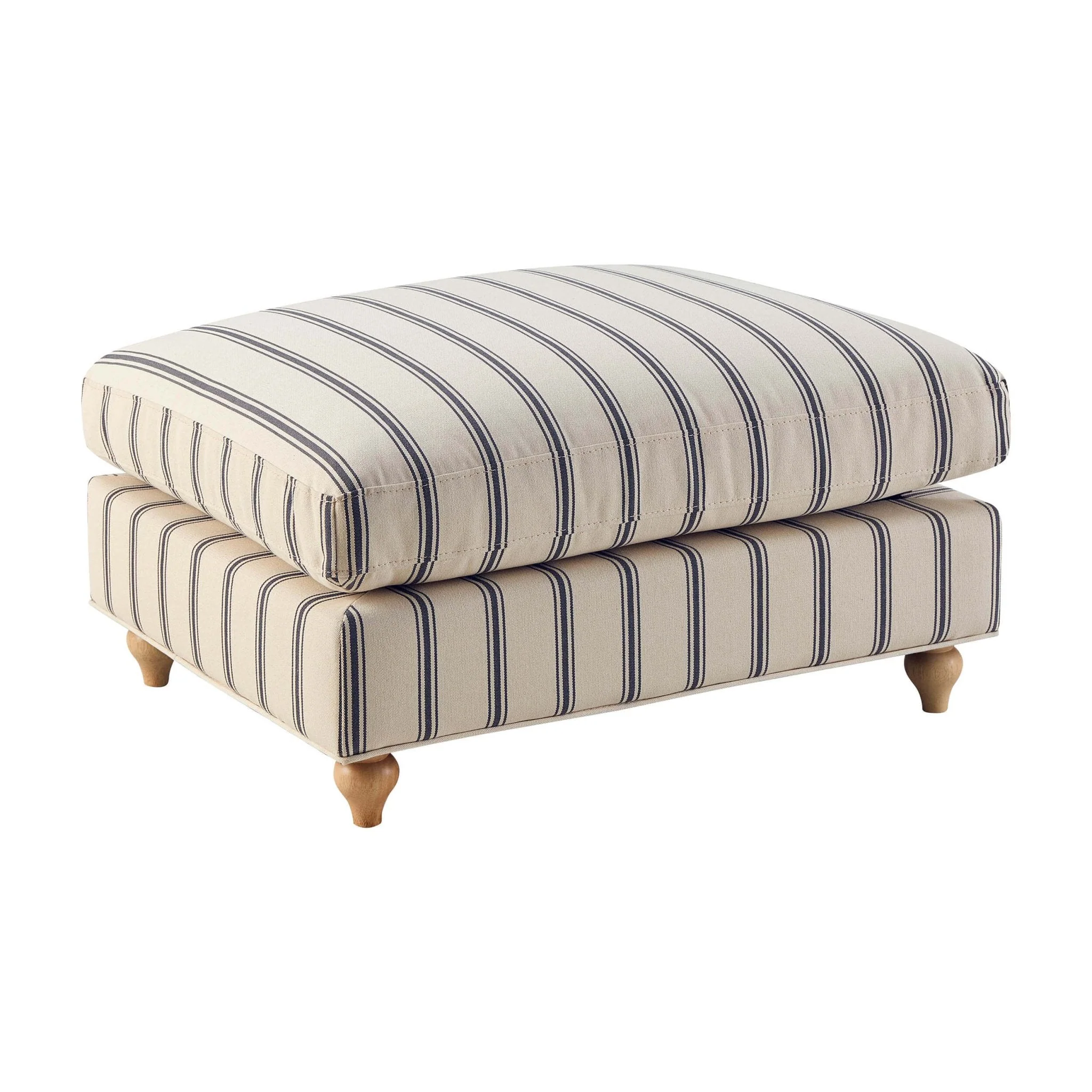 Hampshire Pouffe - Blue Stripe - Image 3