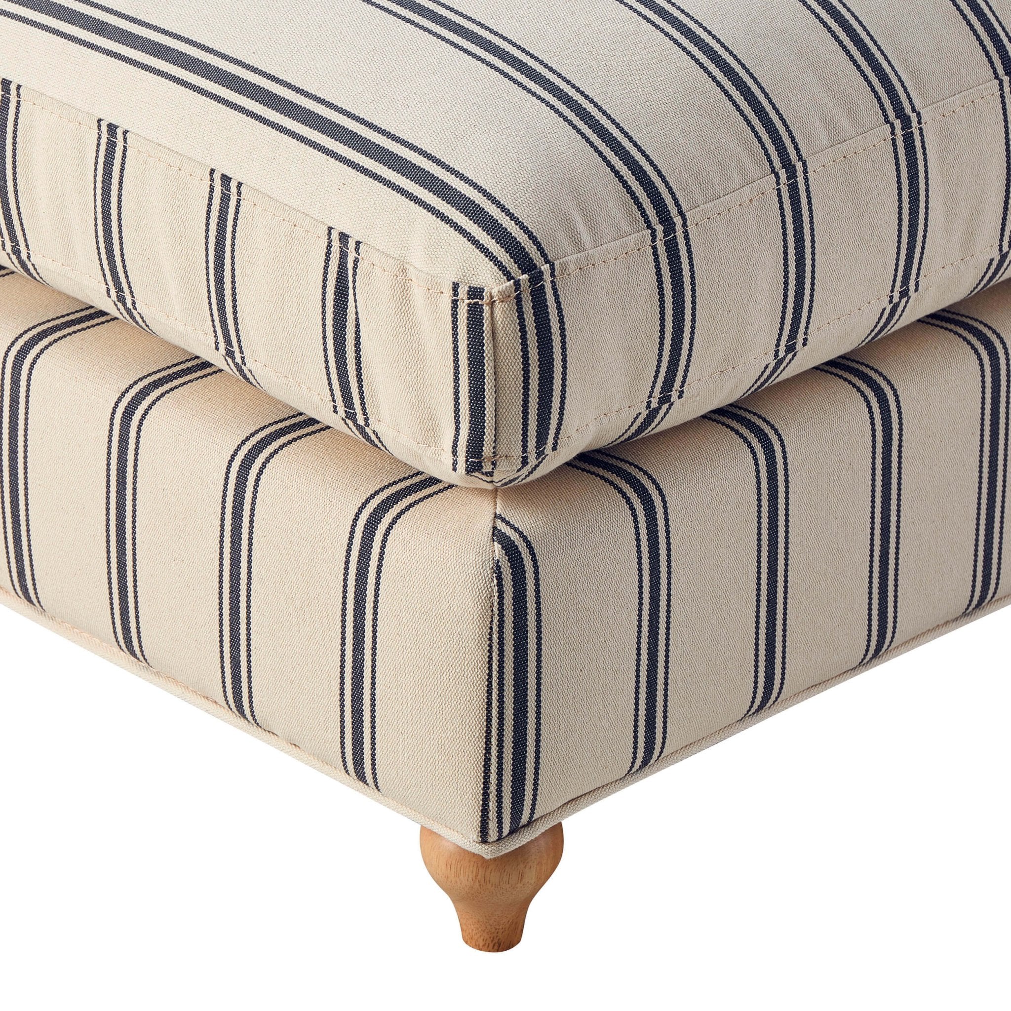 Hampshire Pouffe - Blue Stripe - Image 4