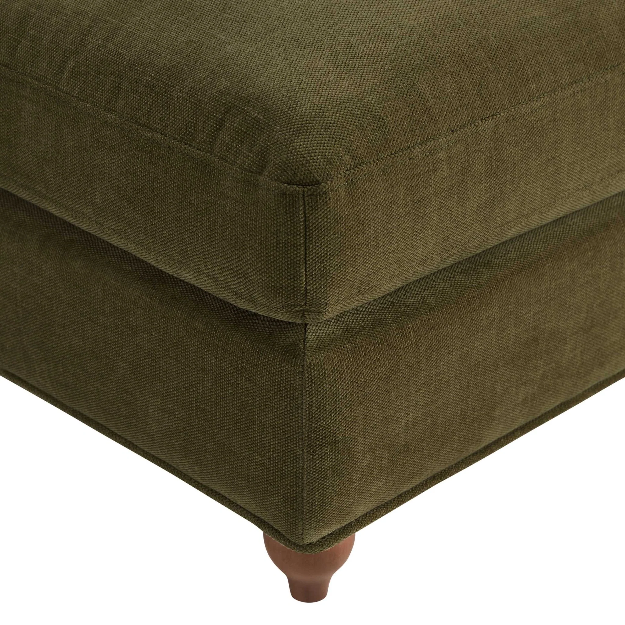 Hampshire Pouffe - Chenille Olive - Image 4