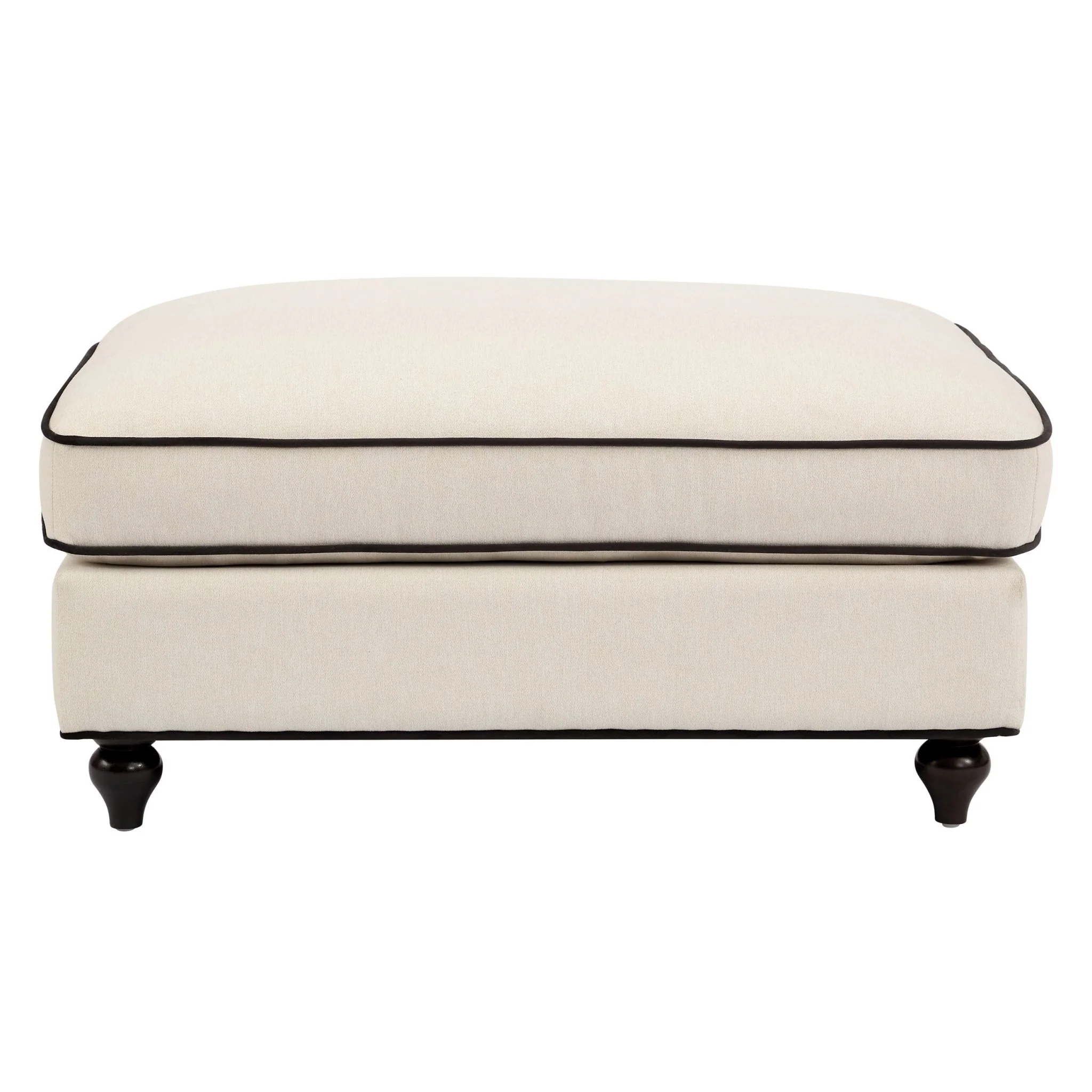 Hampshire Pouffe - Cream/Black - Image 2