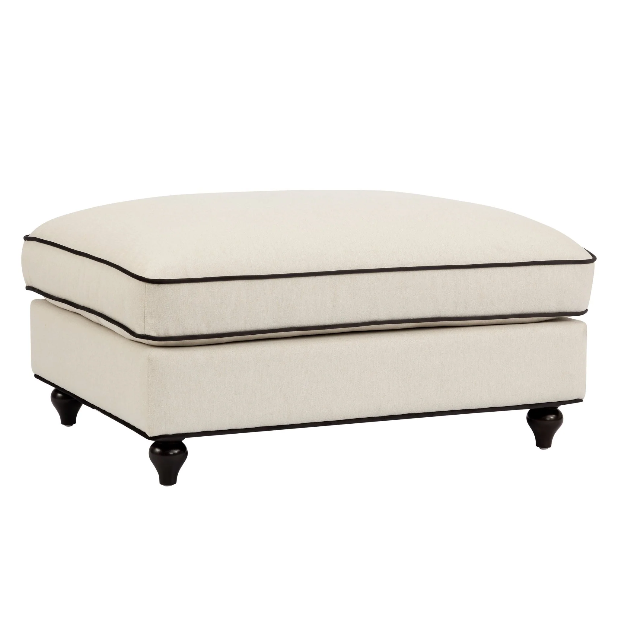 Hampshire Pouffe - Cream/Black - Image 3
