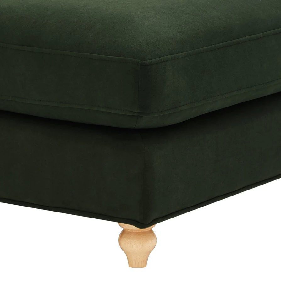 Hampshire Pouffe - Dark Olive Green - Image 3