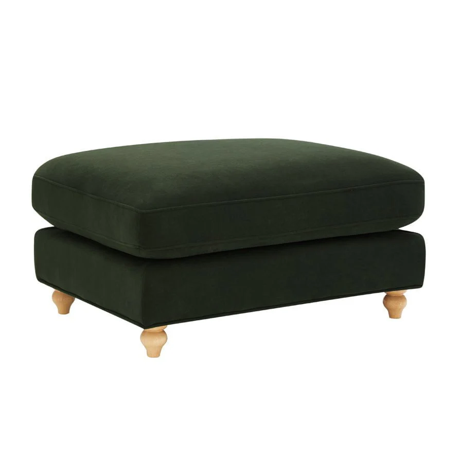 Hampshire Pouffe - Dark Olive Green - Image 4