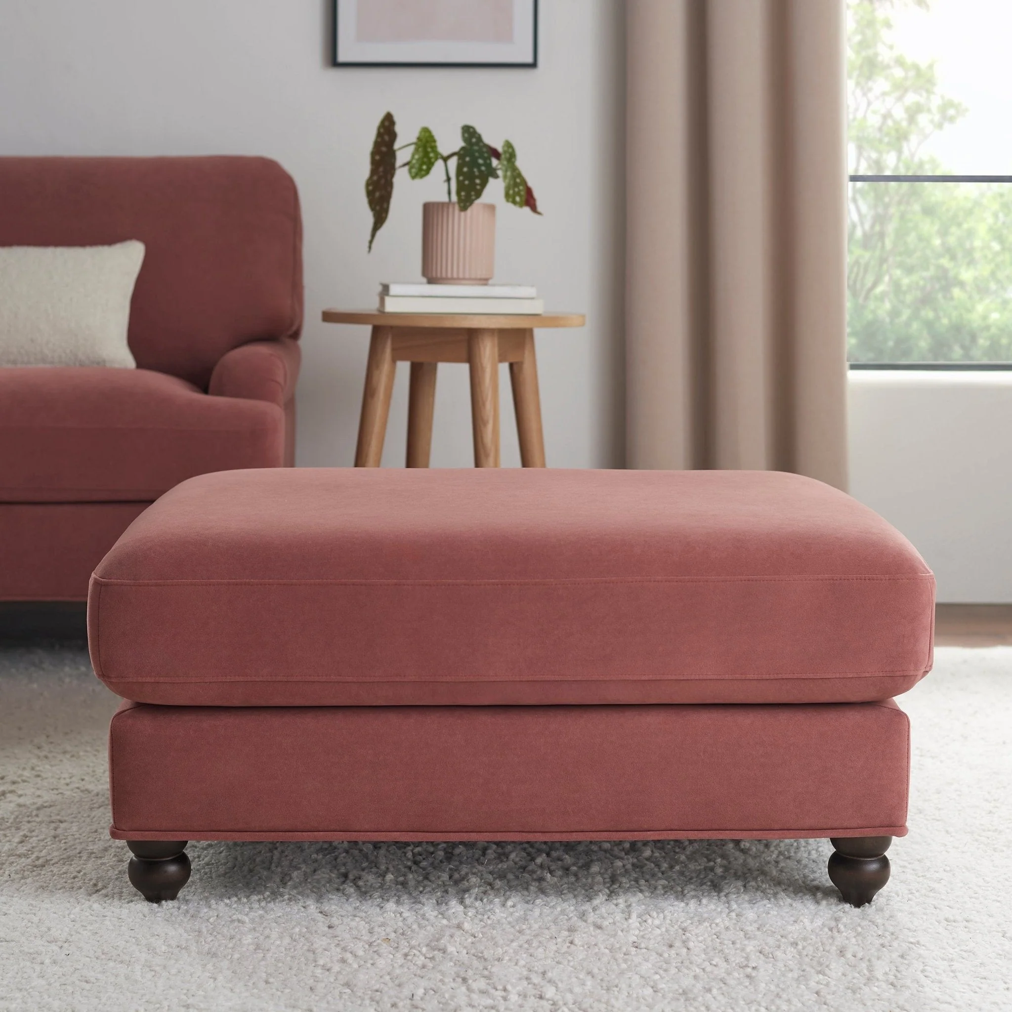 Hampshire Pouffe - Dusky Pink - Image 2