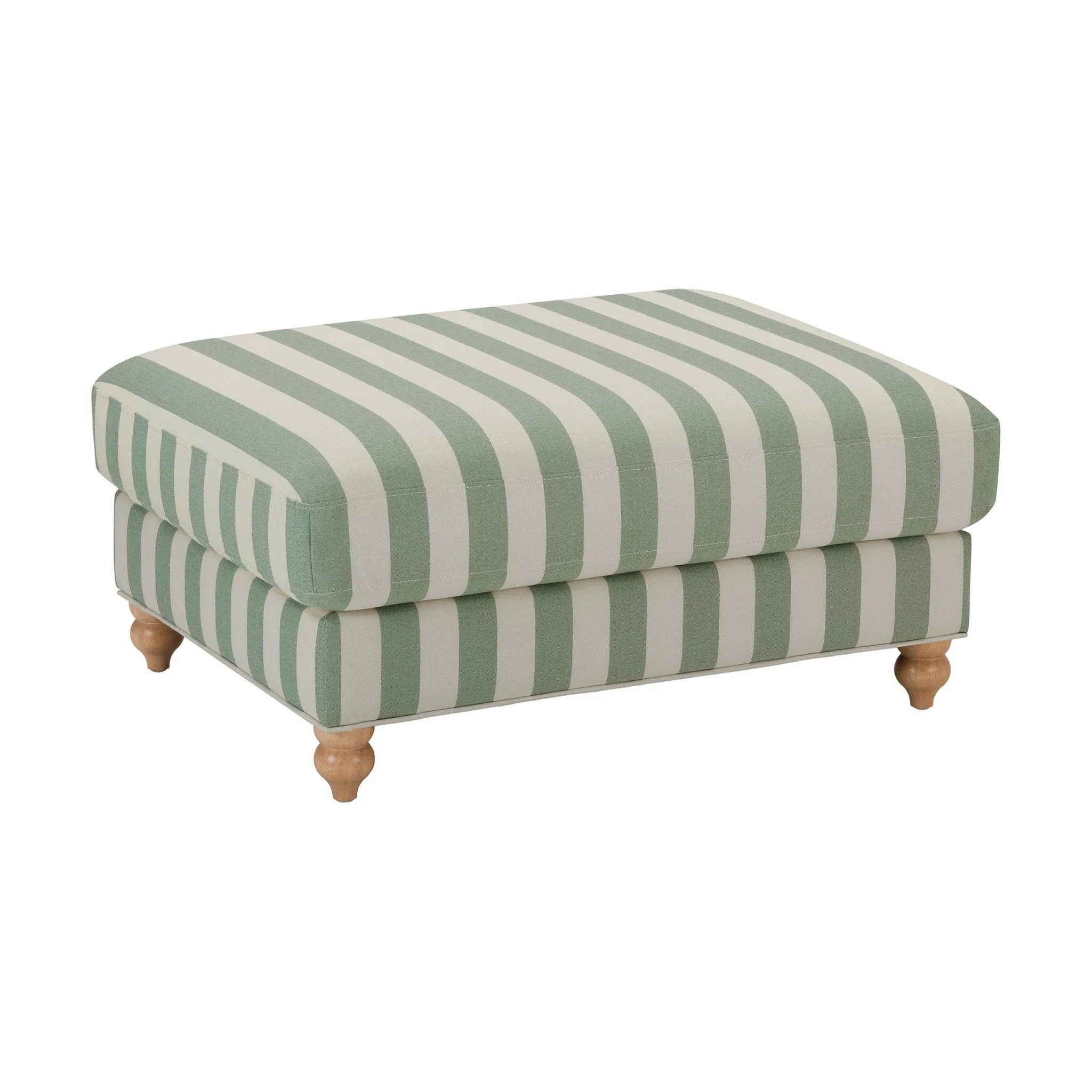 Hampshire Pouffe - Green Stripe - Image 2