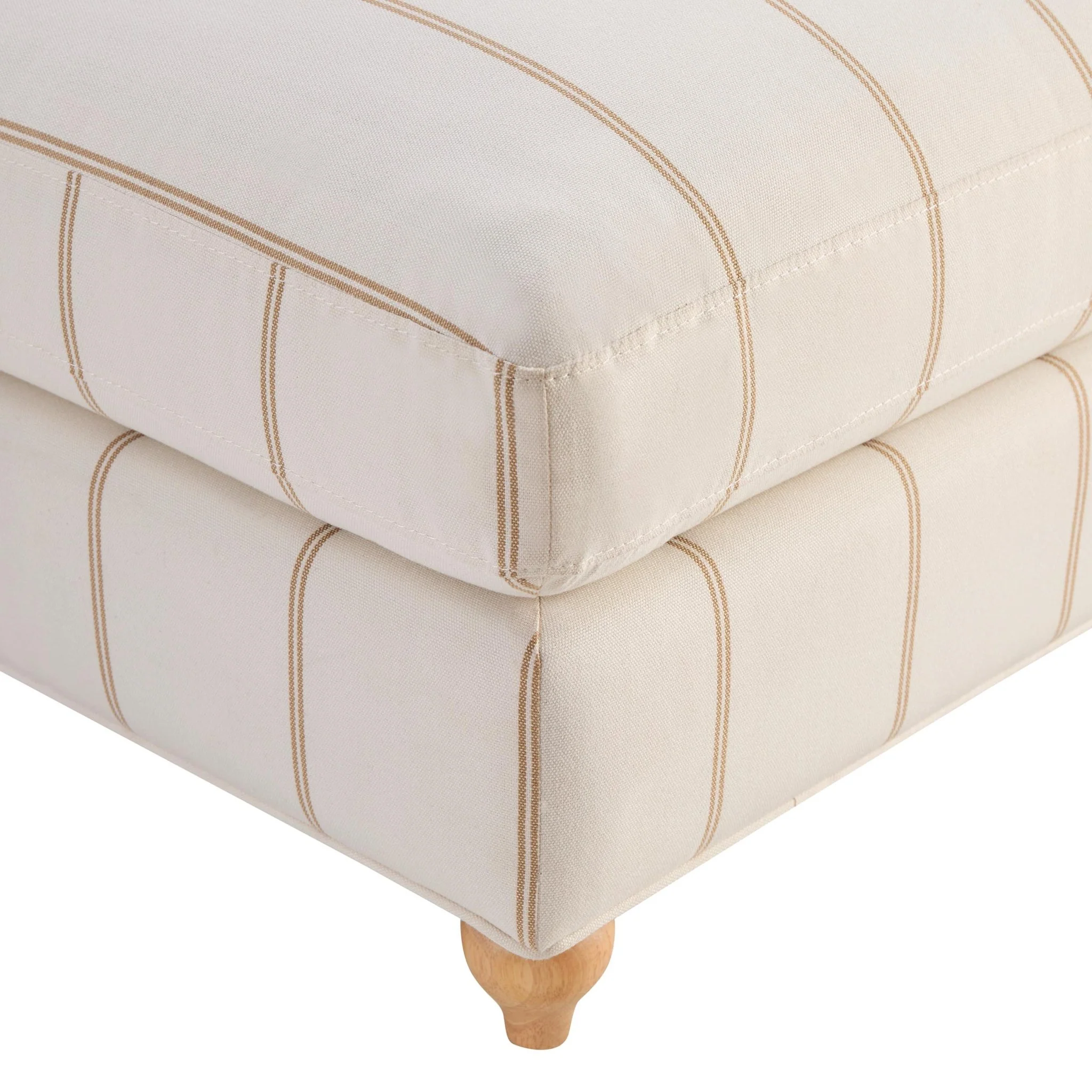 Hampshire Pouffe - Thin Natural Stripe - Image 4