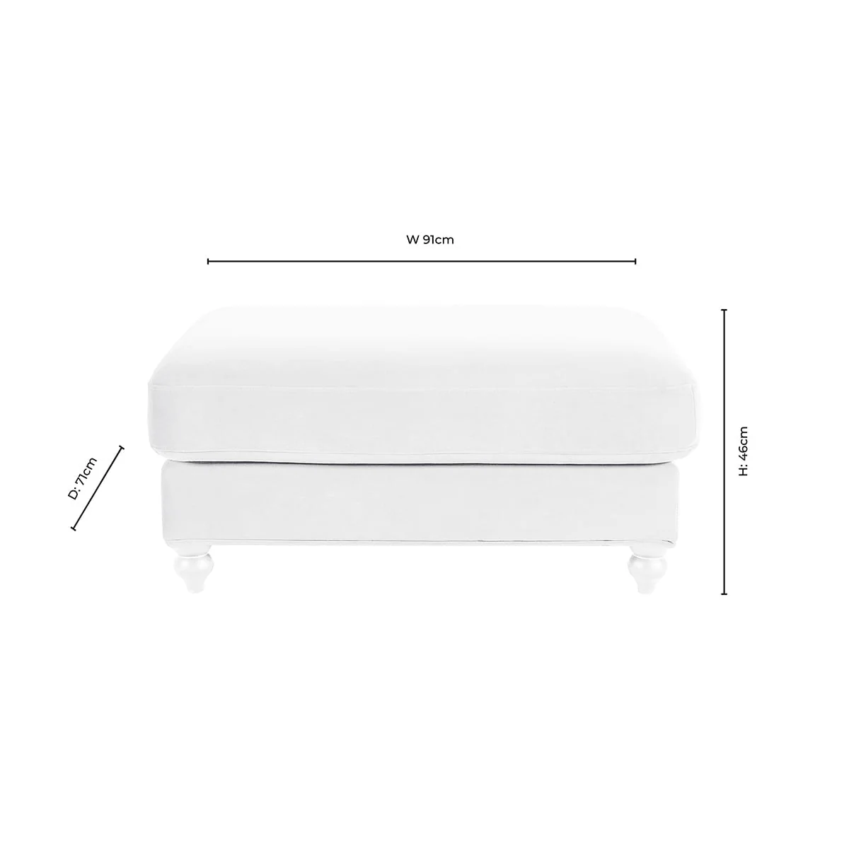 Hampshire Pouffe - Beige - Image 9