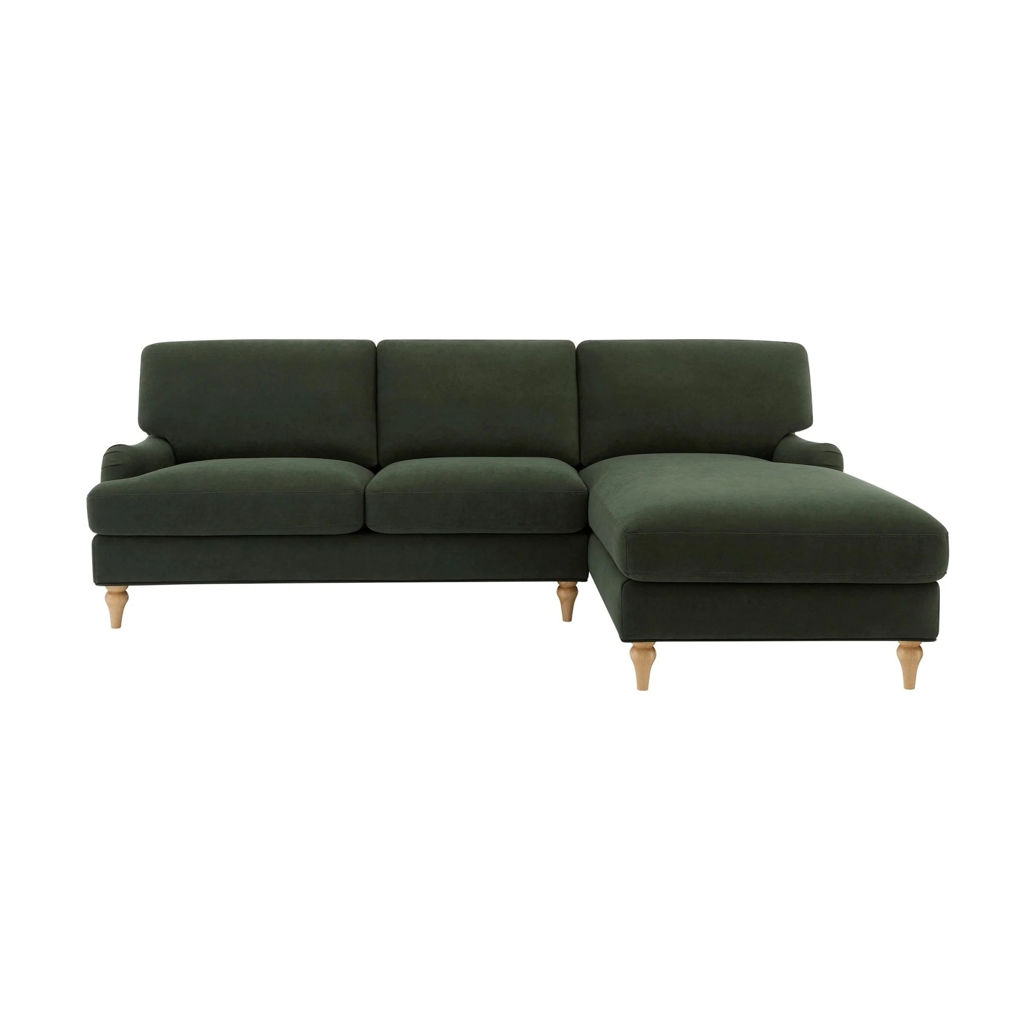 Hampshire Right Hand Chaise Sofa - Dark Olive - Image 4