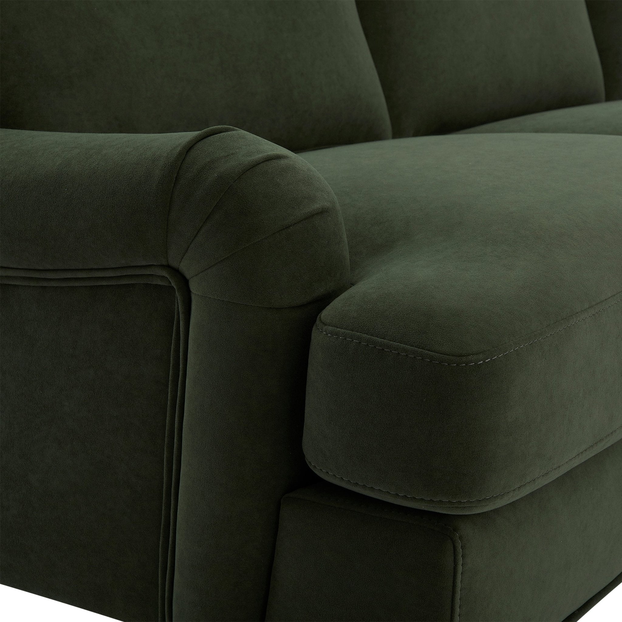 Hampshire Right Hand Chaise Sofa - Dark Olive - Image 6