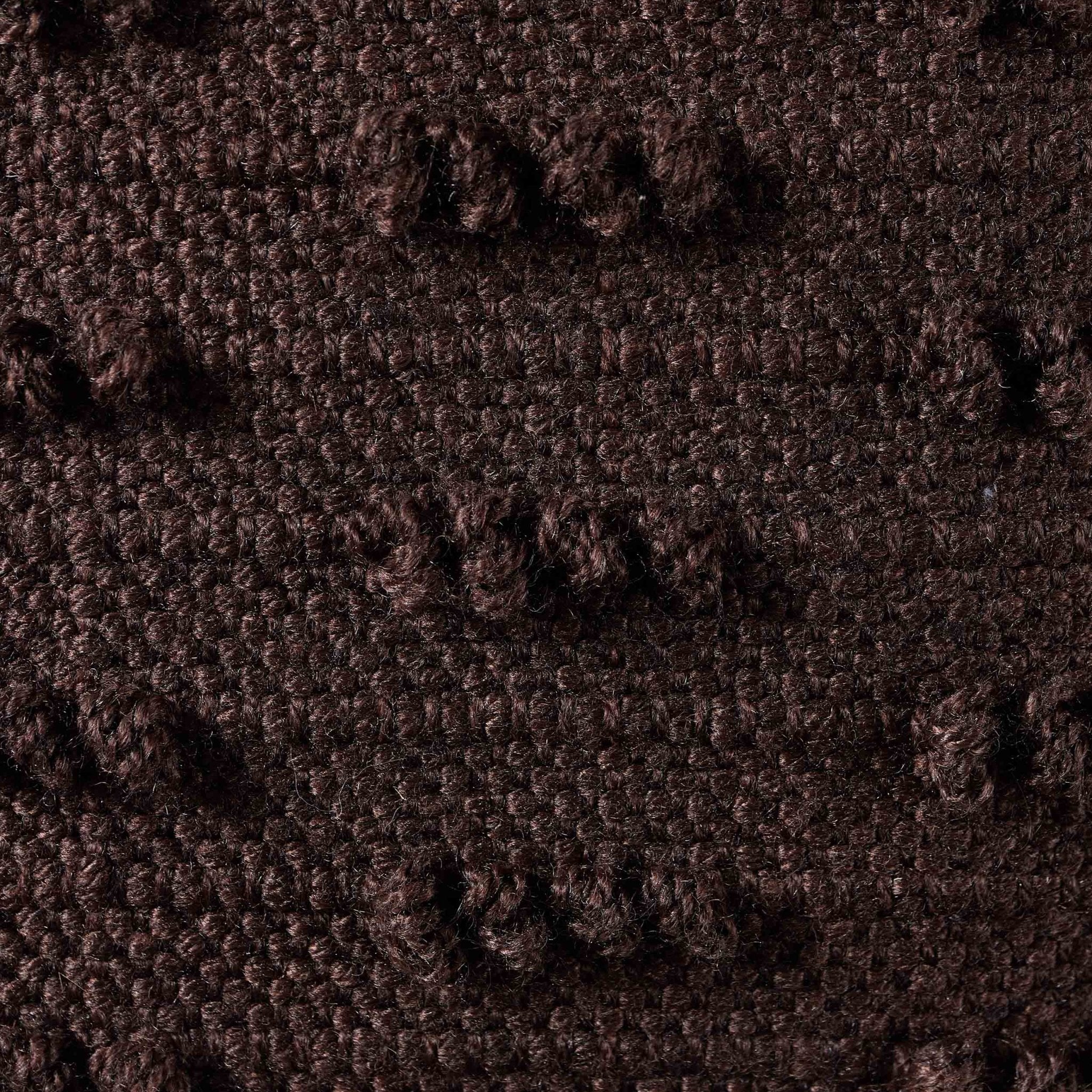 Handwoven Tufted Cushion Cover - Chocolate - Image 4