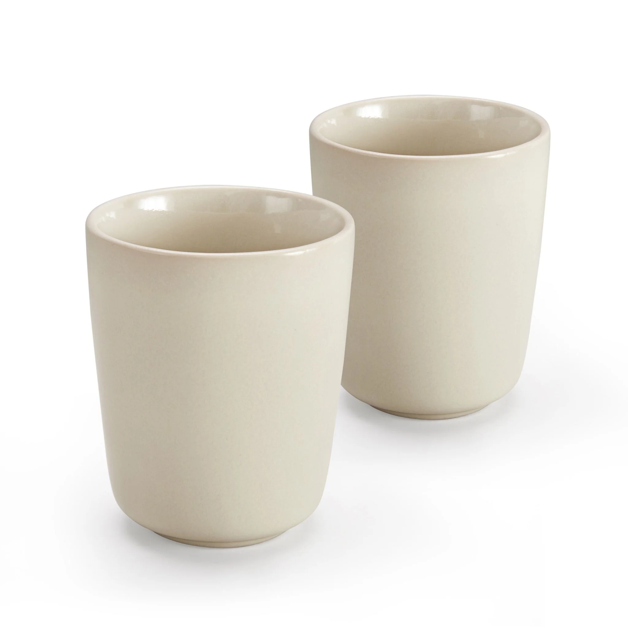Hans Set of 2 Reactive Glaze Handleless Coffee Mugs - Latte - Image 4