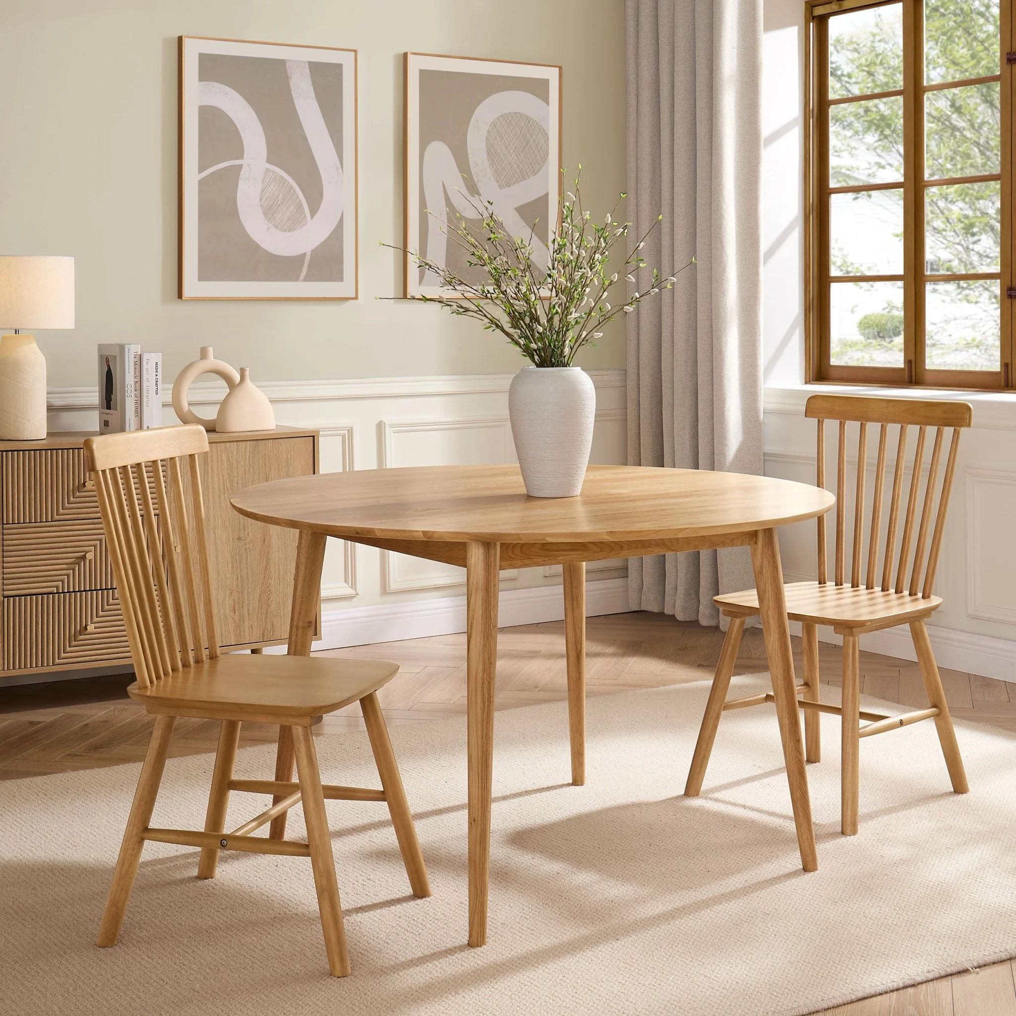 Harley Set of 2 Dining Chairs - Light Wood