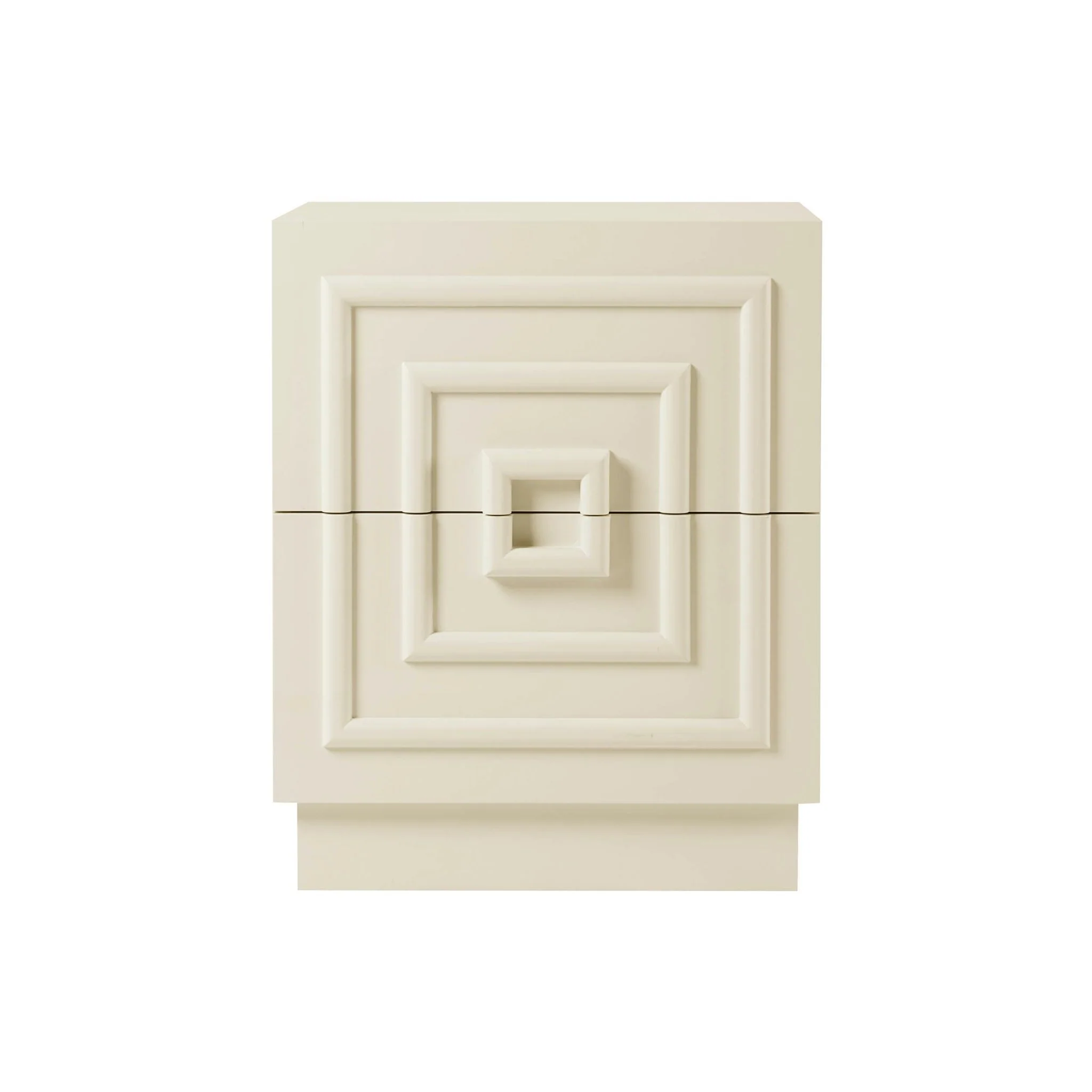 Harlow 2 Drawer Bedside Table - Cream - Image 3