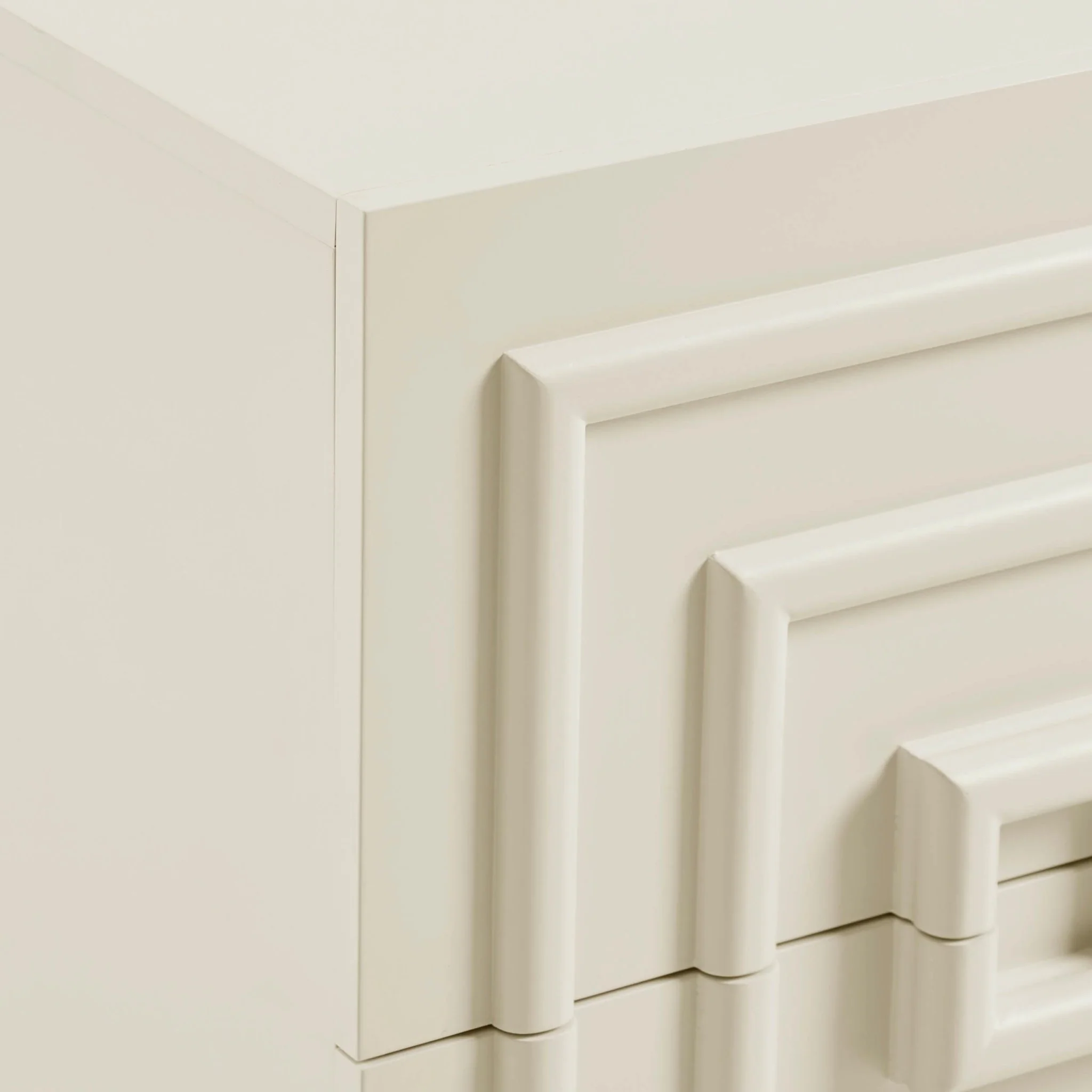 Harlow 2 Drawer Bedside Table - Cream - Image 7