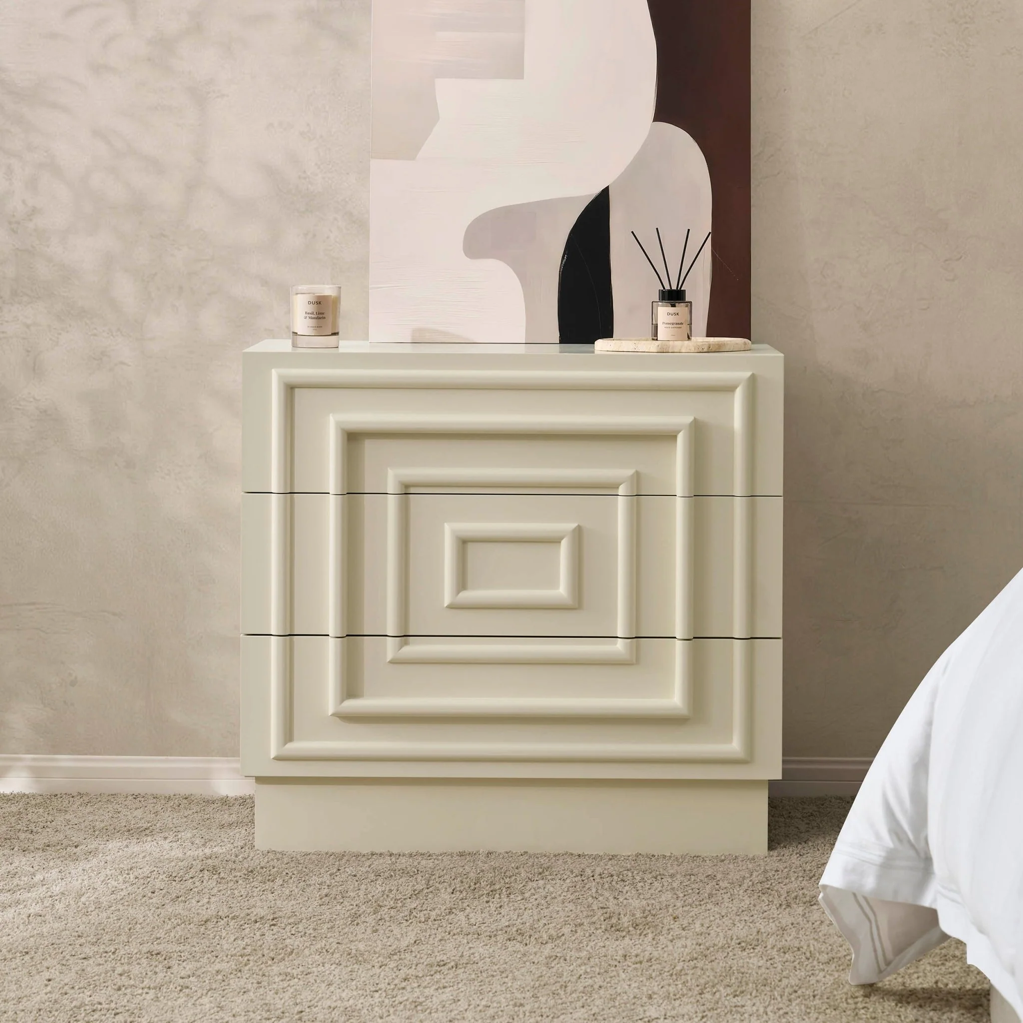Harlow 3 Drawer Chest - Cream