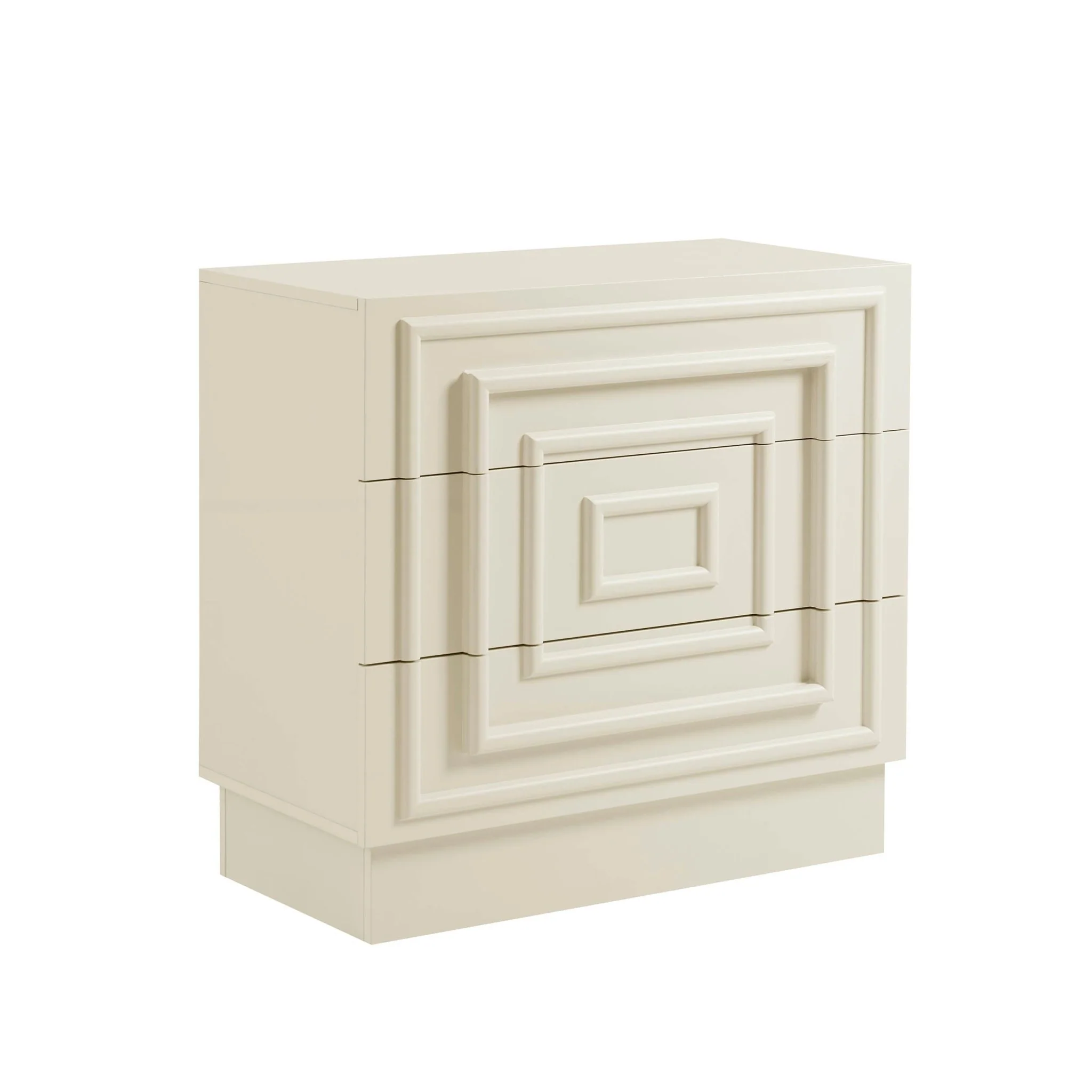Harlow 3 Drawer Chest - Cream - Image 4